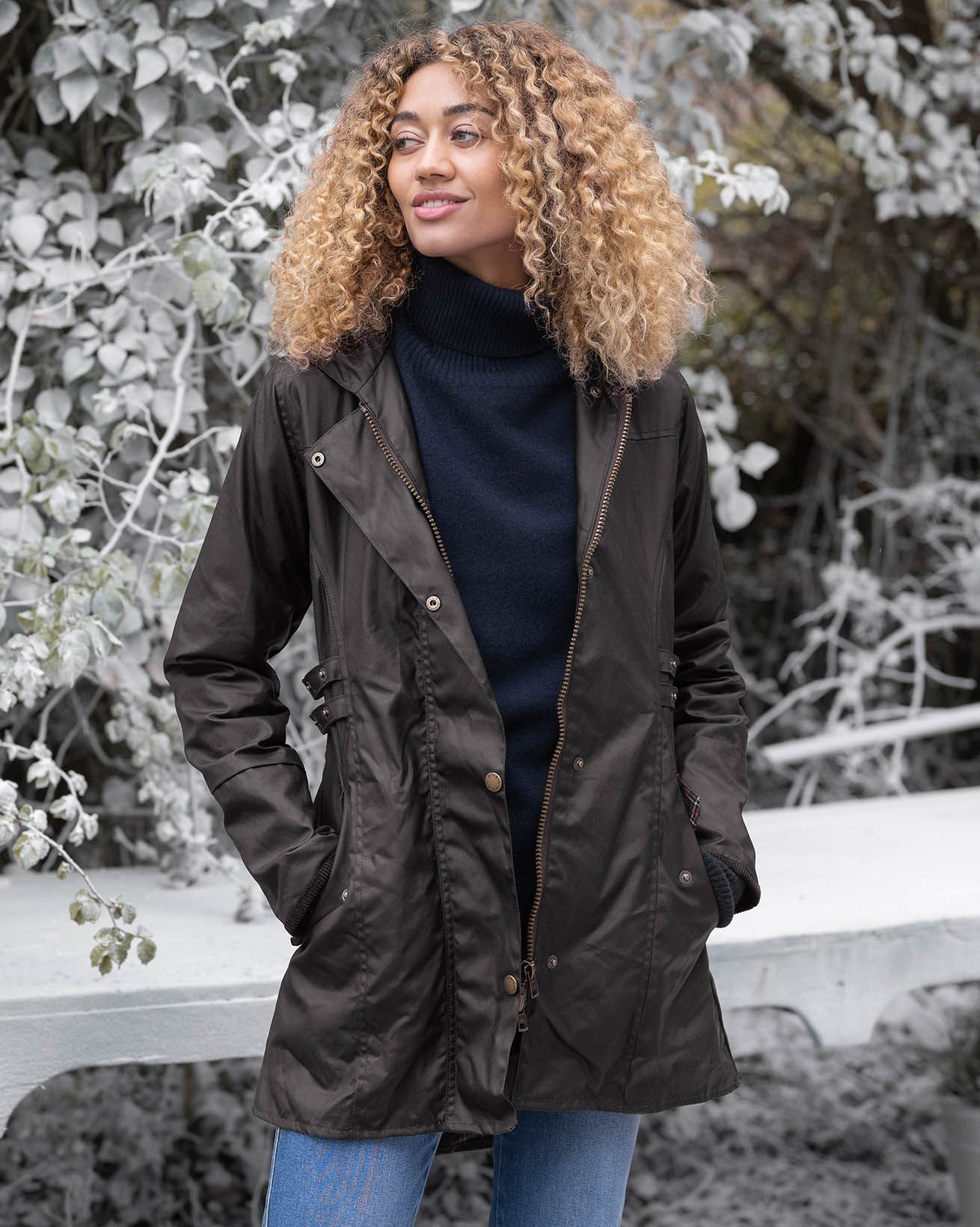 Blanco Long coat WOMEN FASHION Coats Long coat Waxed Brown 38                  EU discount 80% 