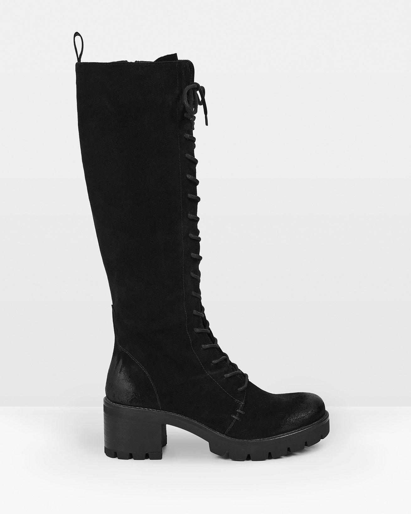 Directly classical fish Lace Up Knee Boots