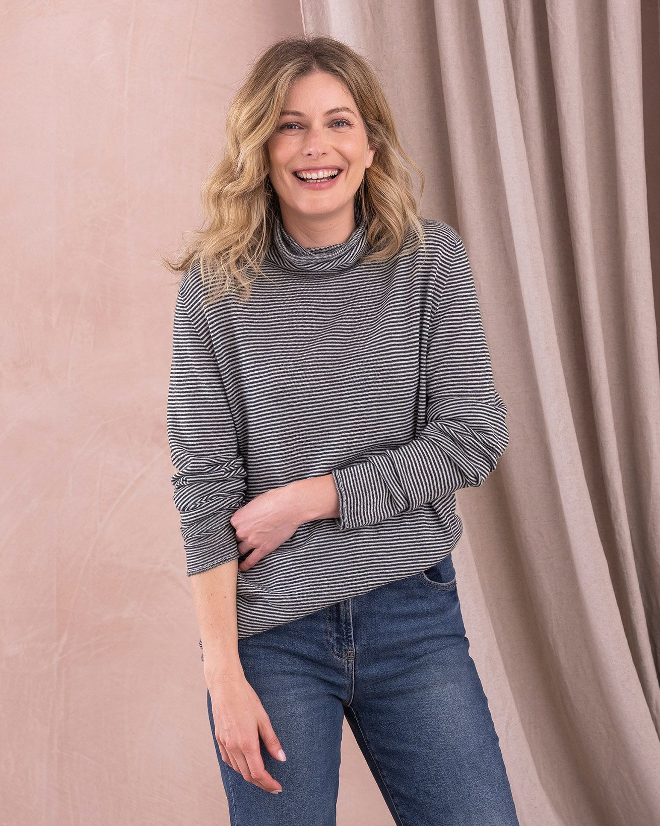 Fine Knit Merino Funnel Neck Jumper