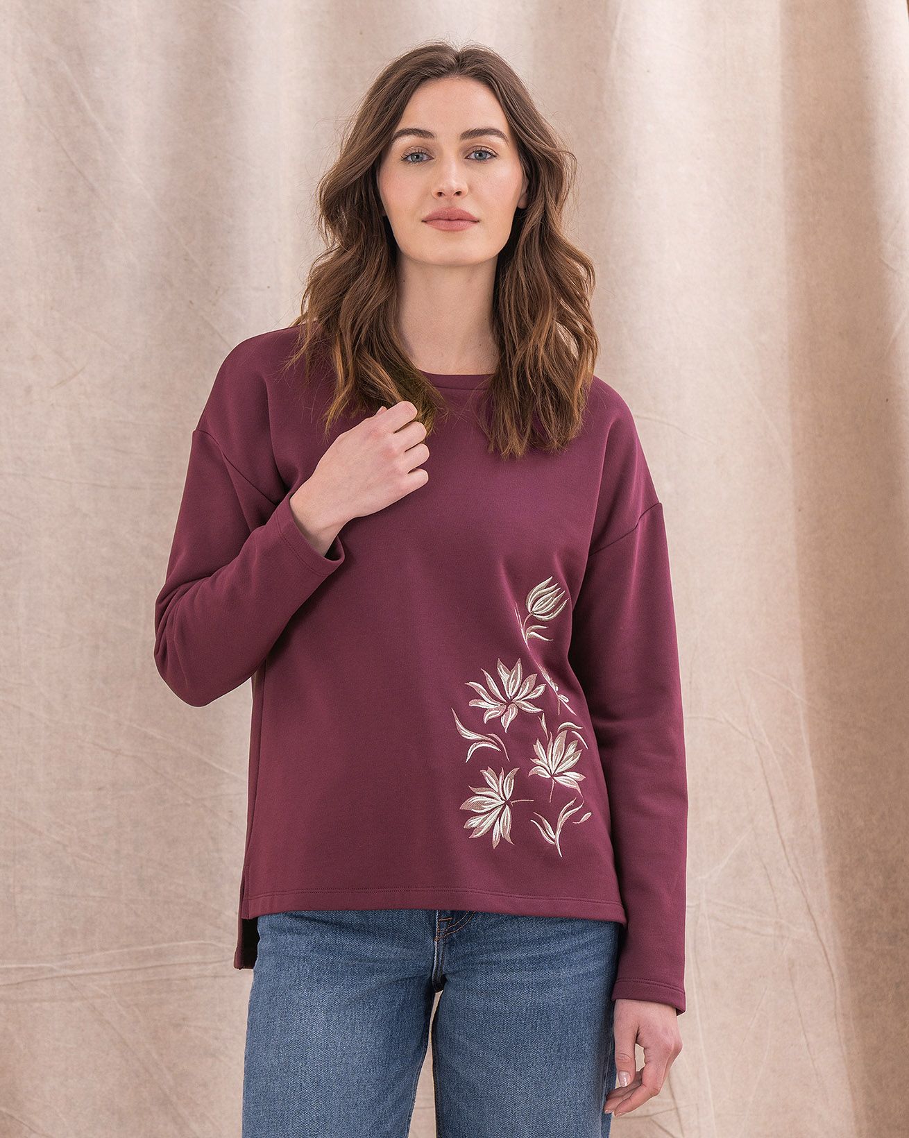 Organic Cotton Embroidered Sweatshirt