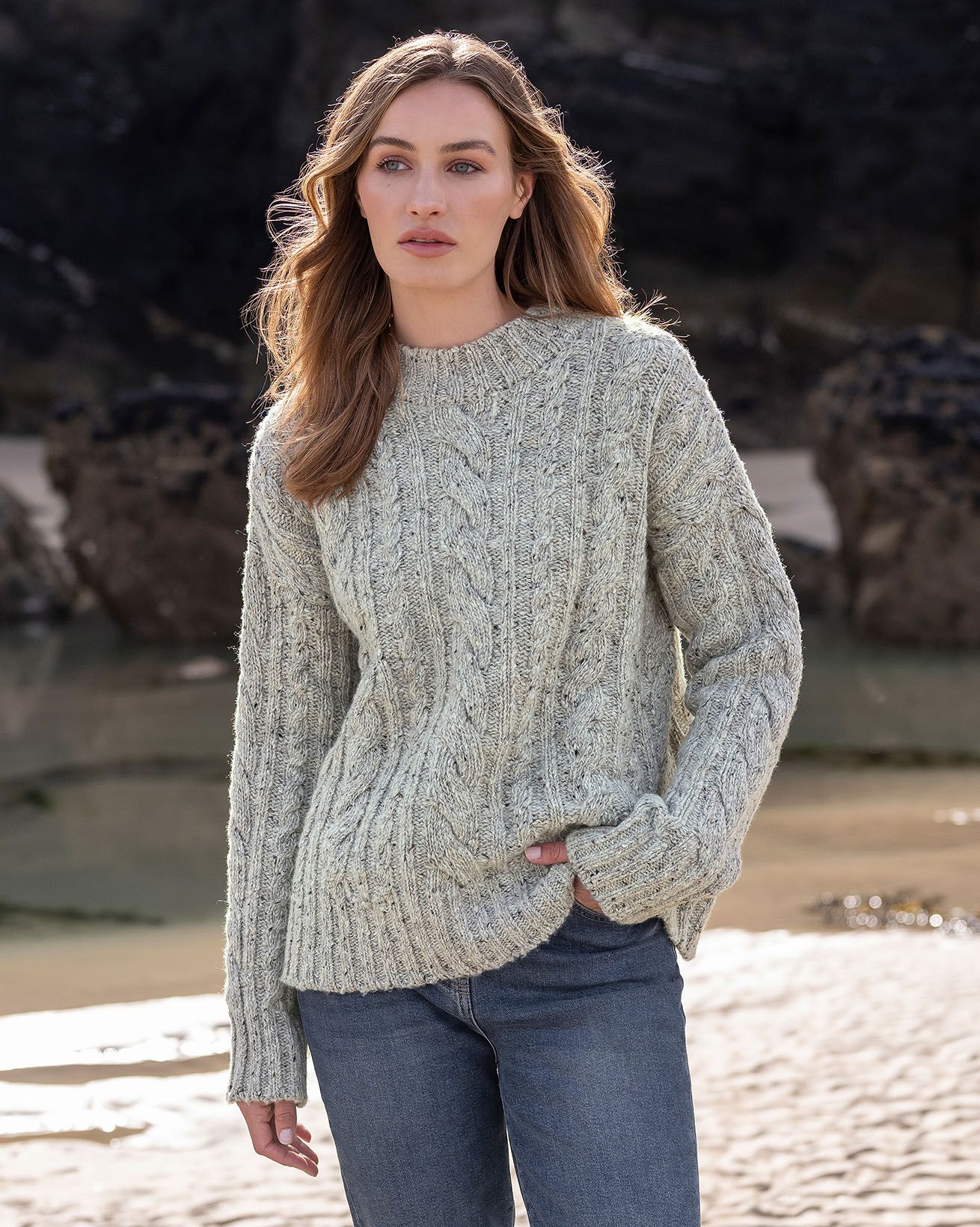 Donegal Cable Crew Sweater