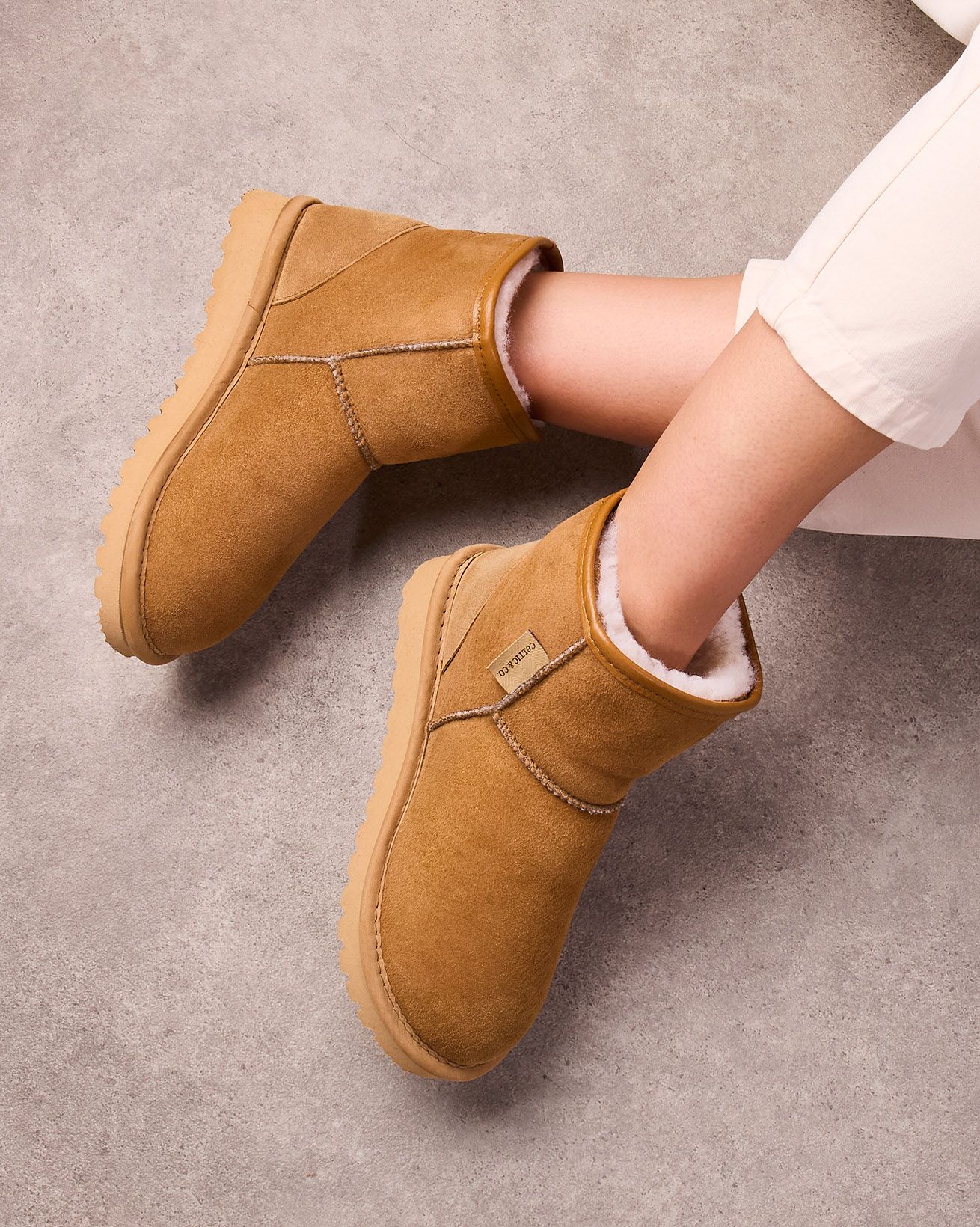 Sheepskin style boots on sale