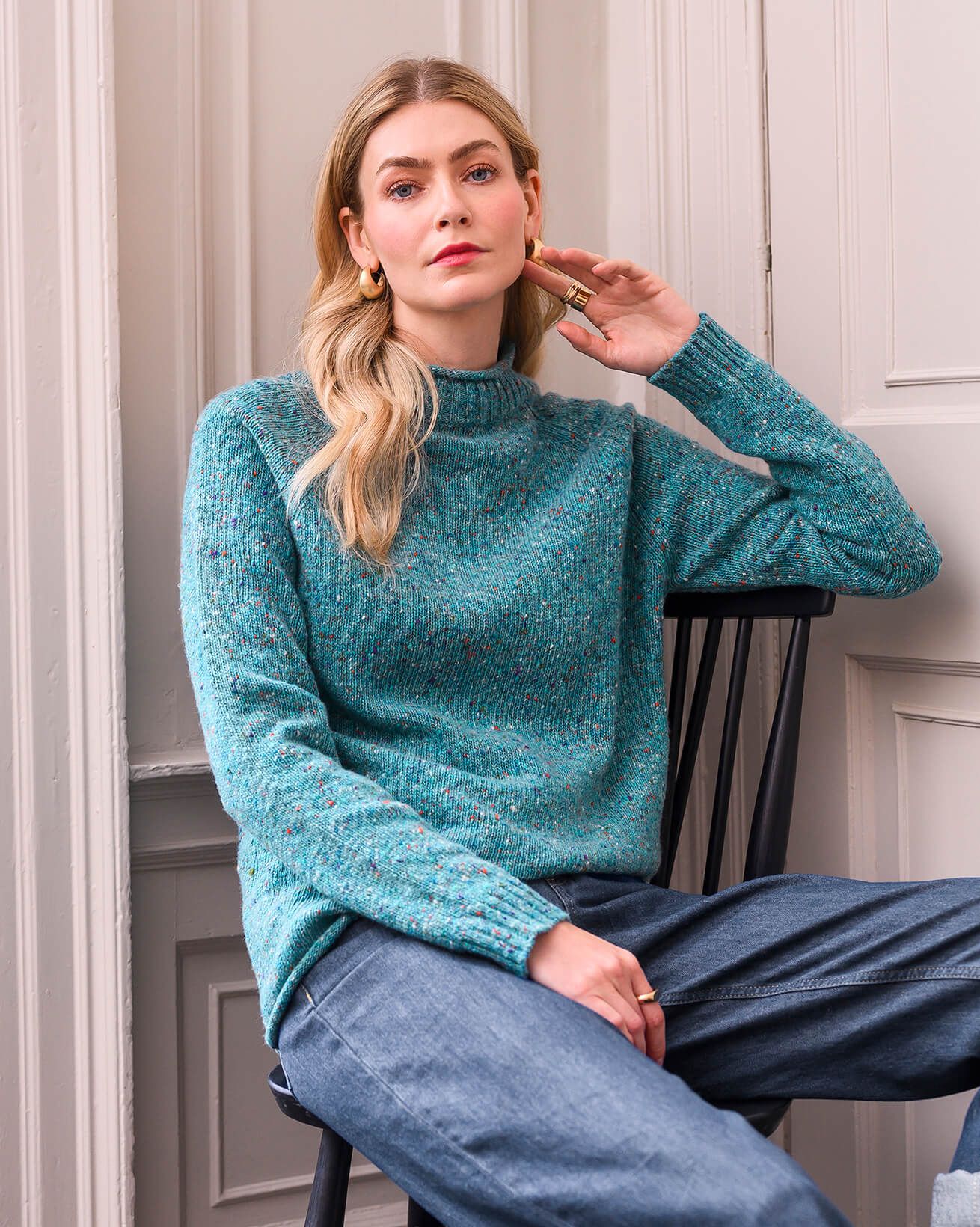 Donegal Mock Neck Sweater