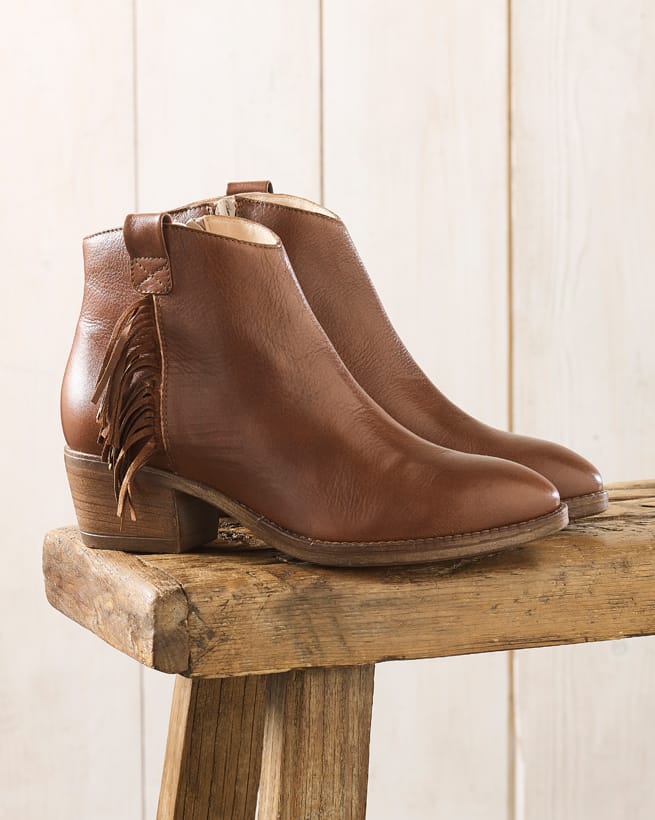 Fringed Cuban Heel Boots