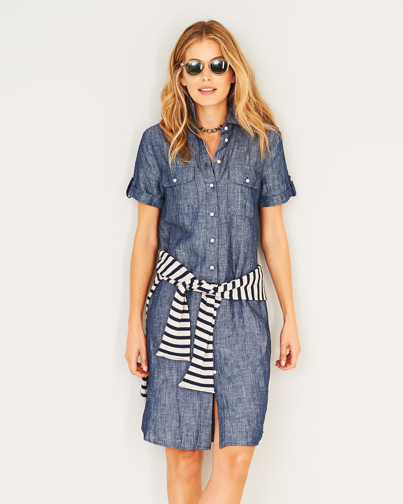 Pocket Detail Shirt Dress