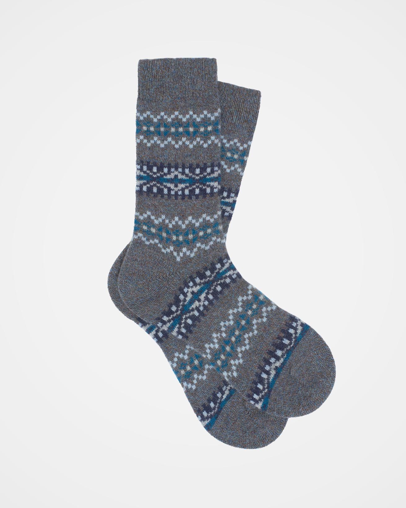 Cashmere Fair Isle Socks
