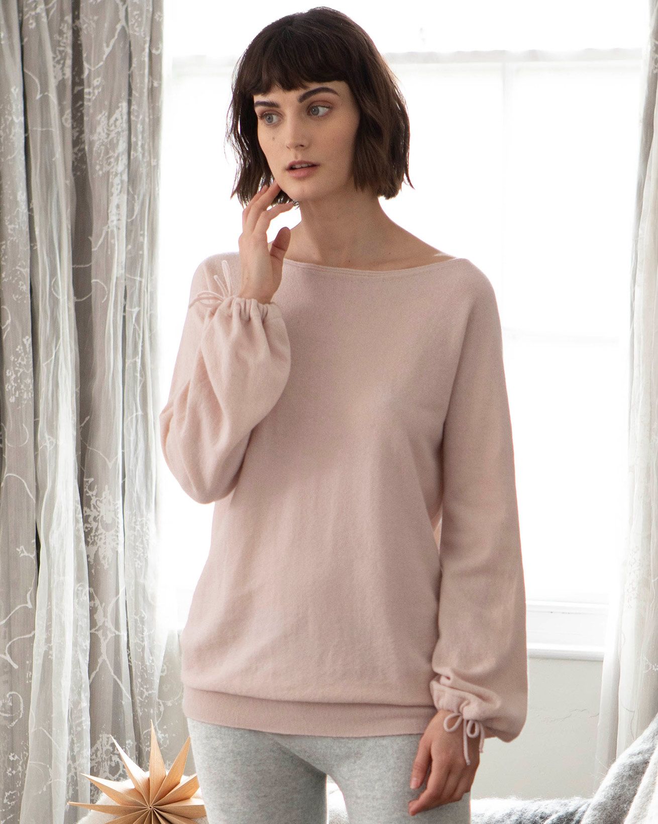 Boat Neck Luxe Lounge Sweater