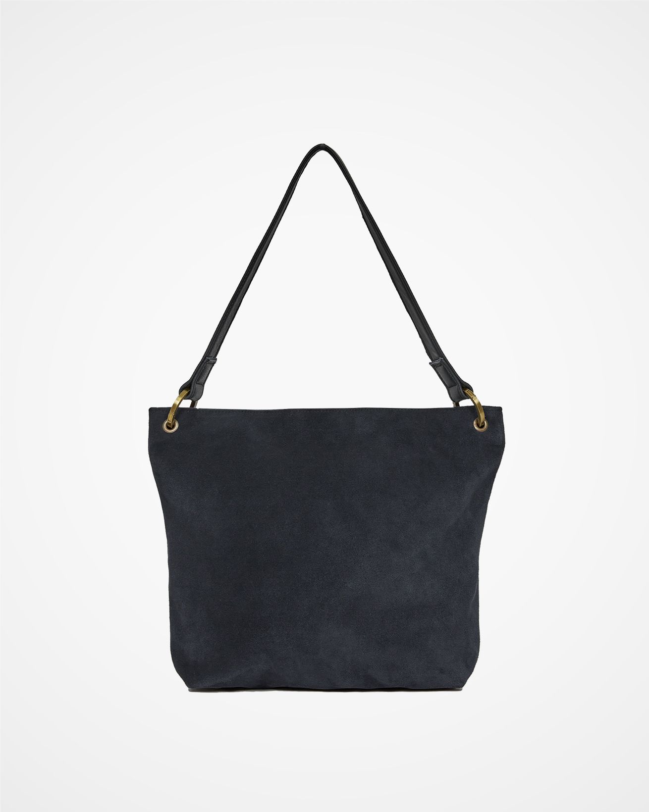 Leather & Suede Slouch Tote Bag