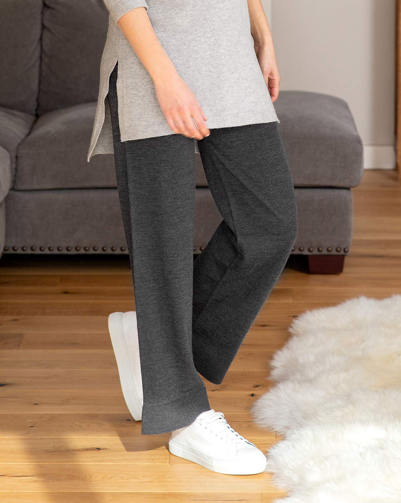 Women's Perfectly Cozy Wide Leg Lounge Pants - Stars Above™ Light Gray XXL