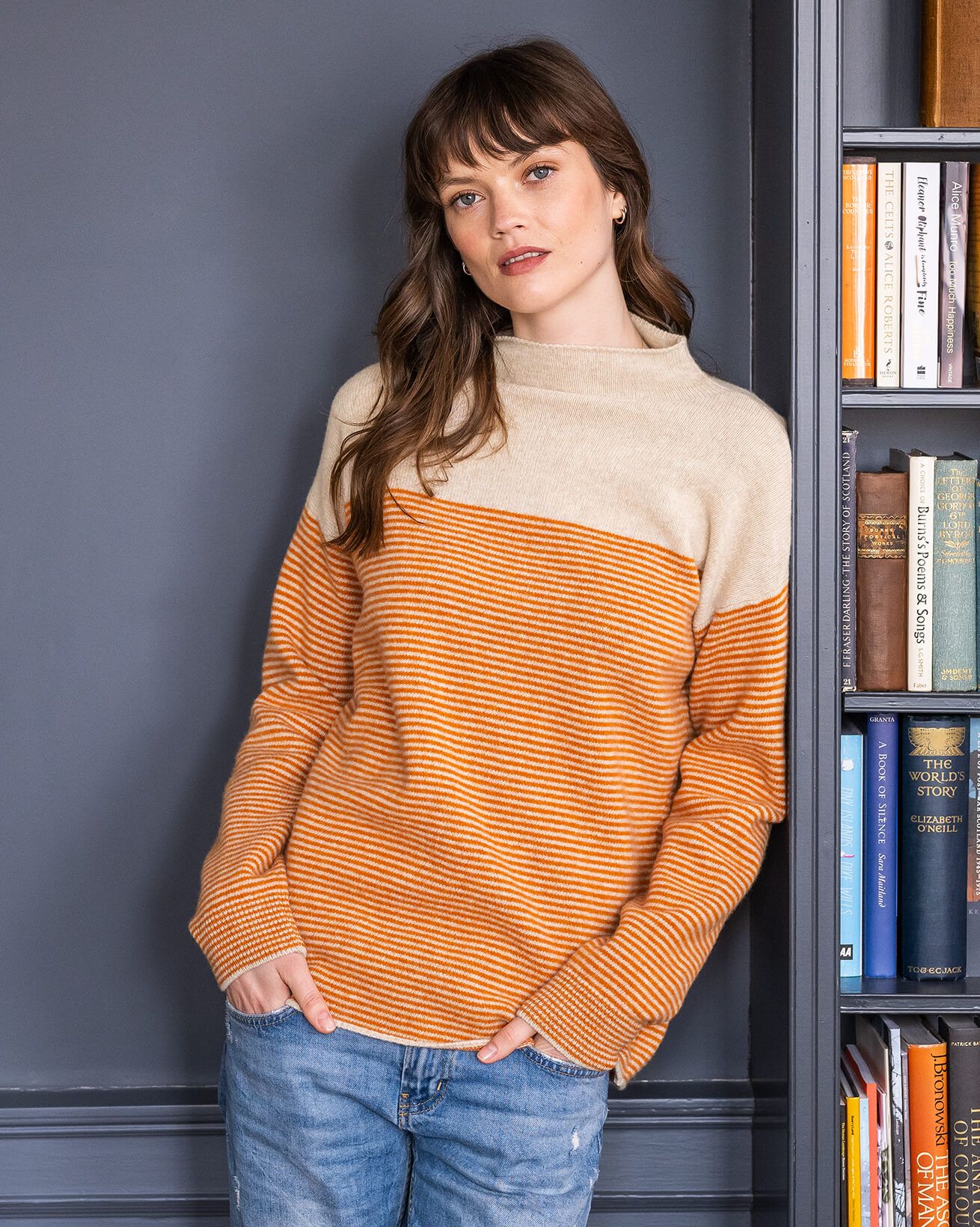 Felted Funnel Neck Sweater