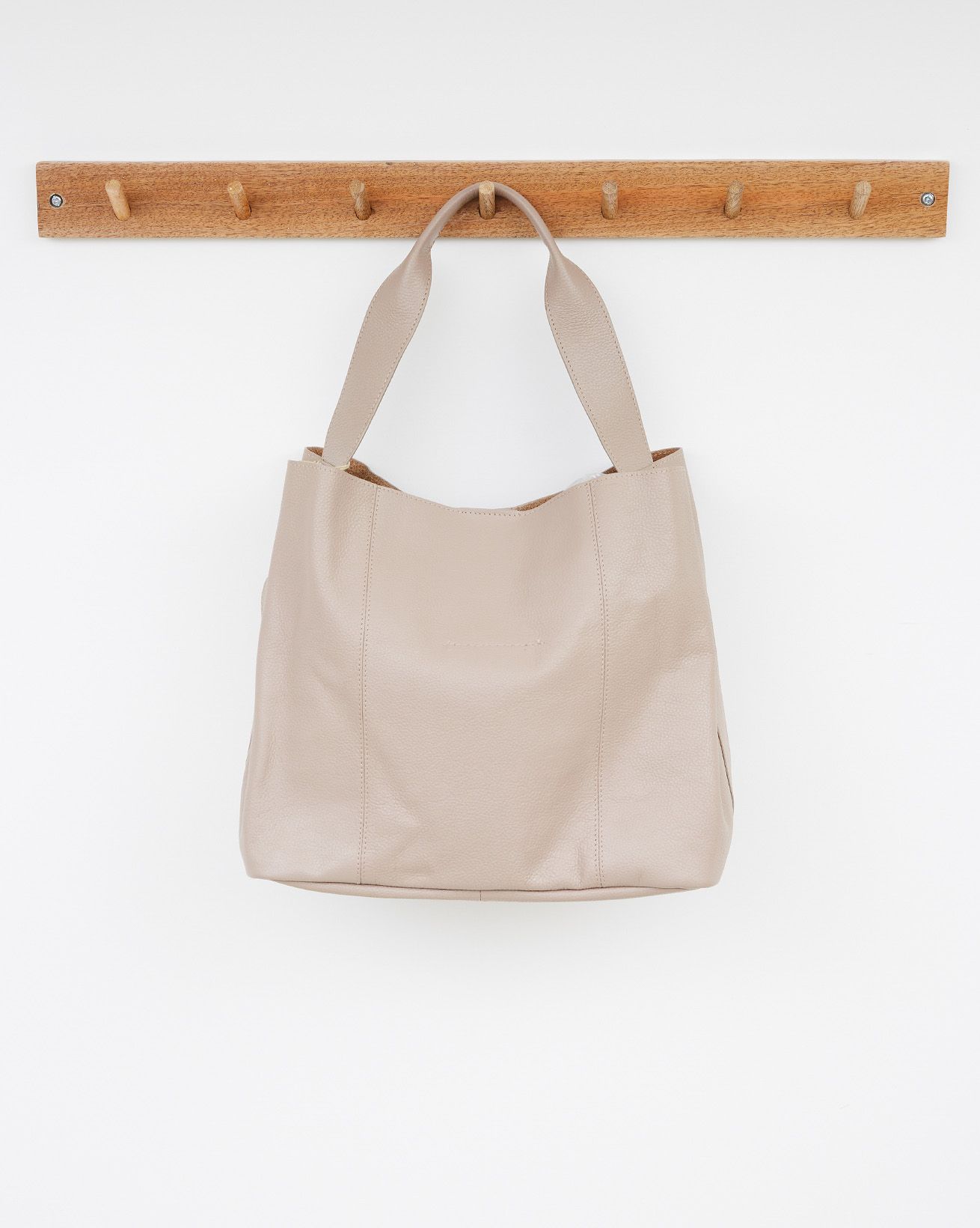 Leather Tote Bag / Putty / One Size