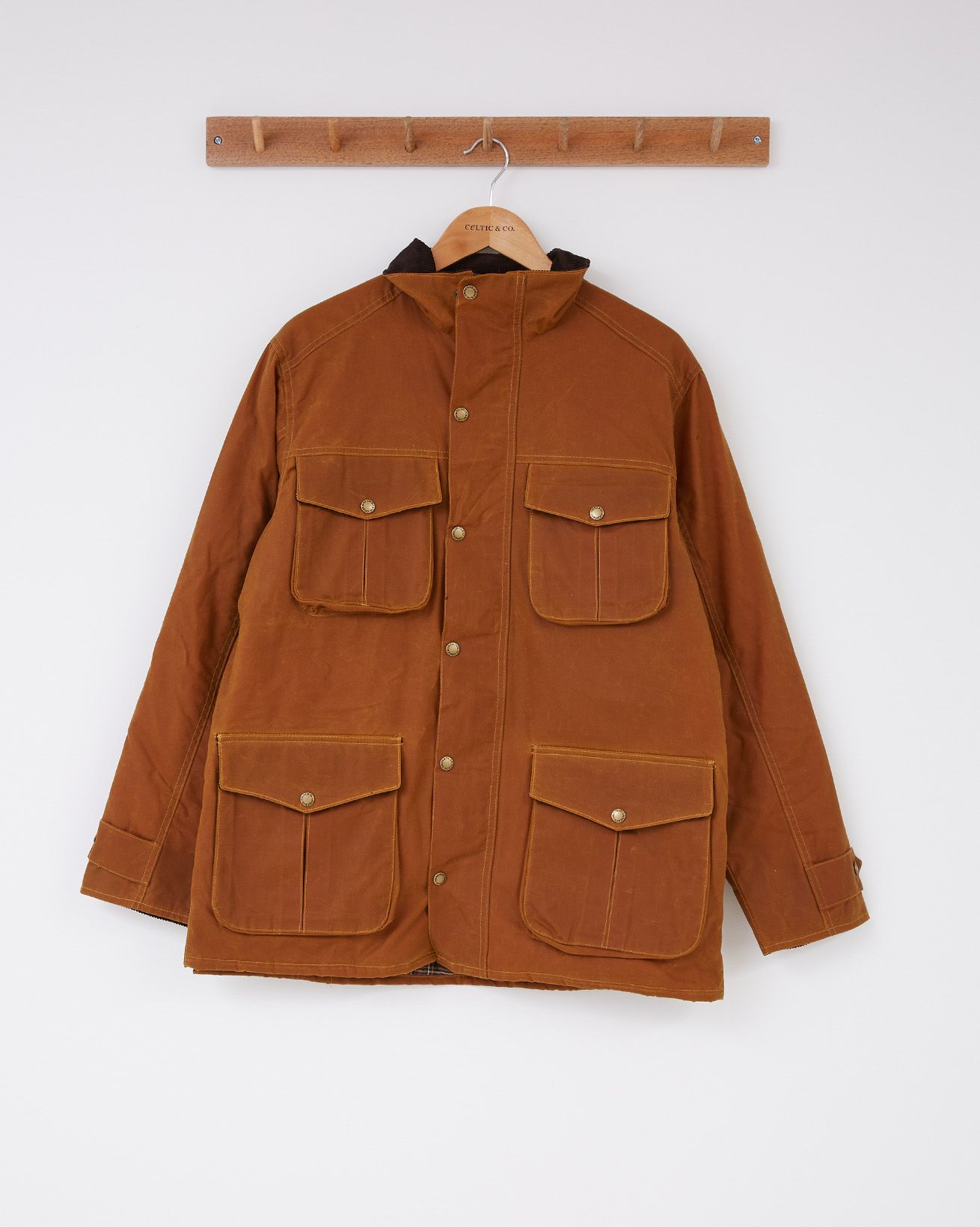 Men's Waxed Cotton Jacket / Burnt Honey / M