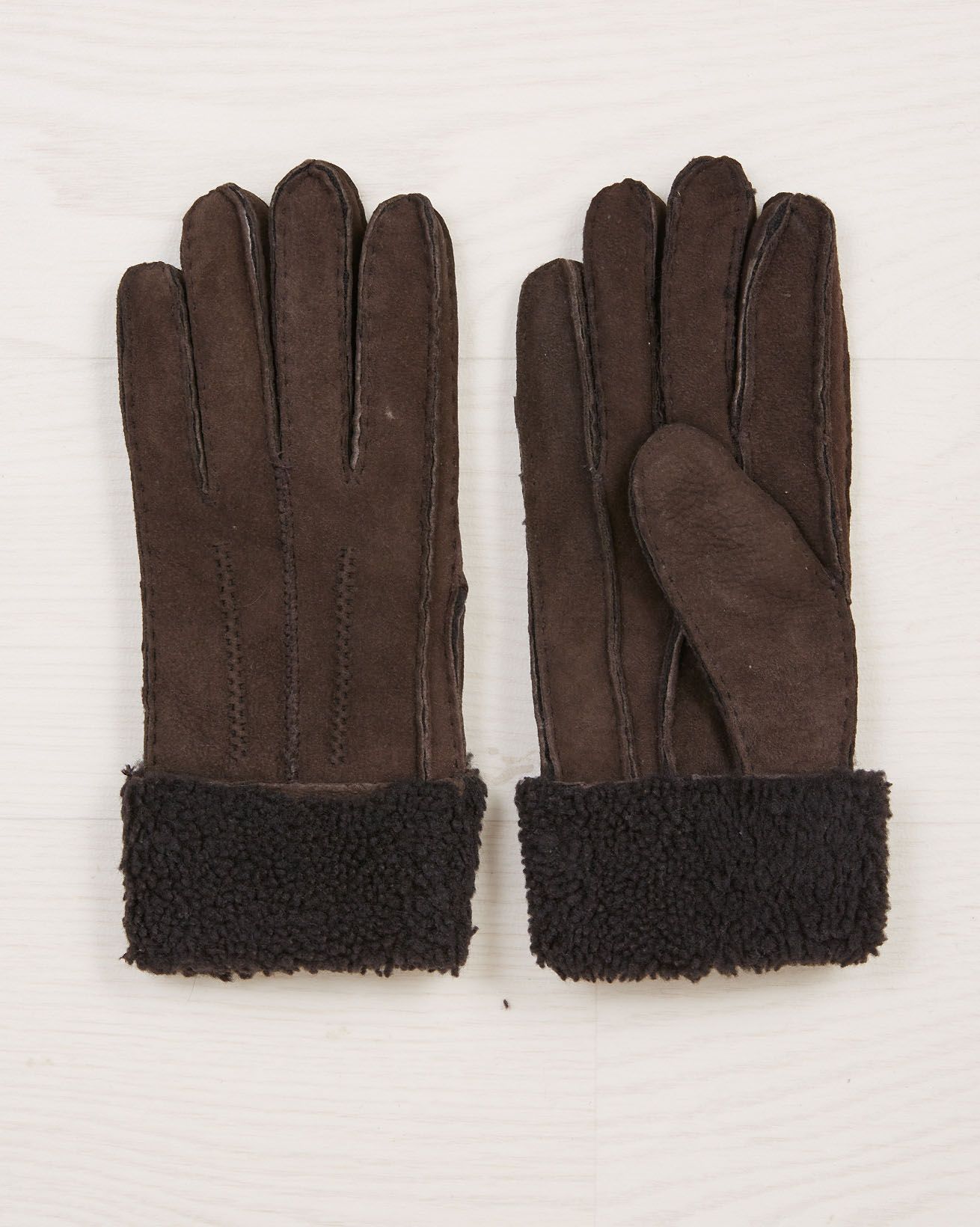Men's Sheepskin Gloves / Black / Small-Medium