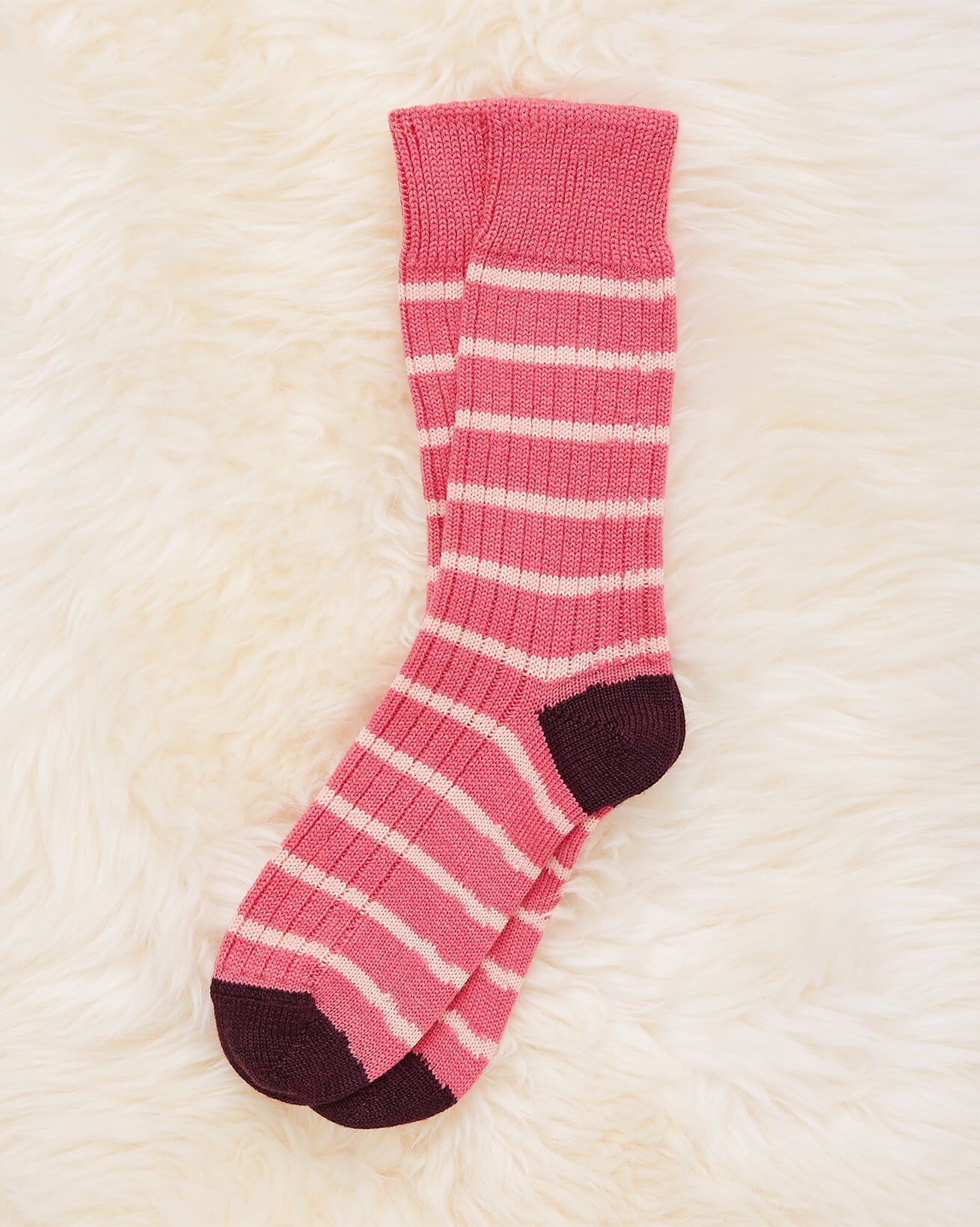 Ladies Merino Cotton Striped Sock