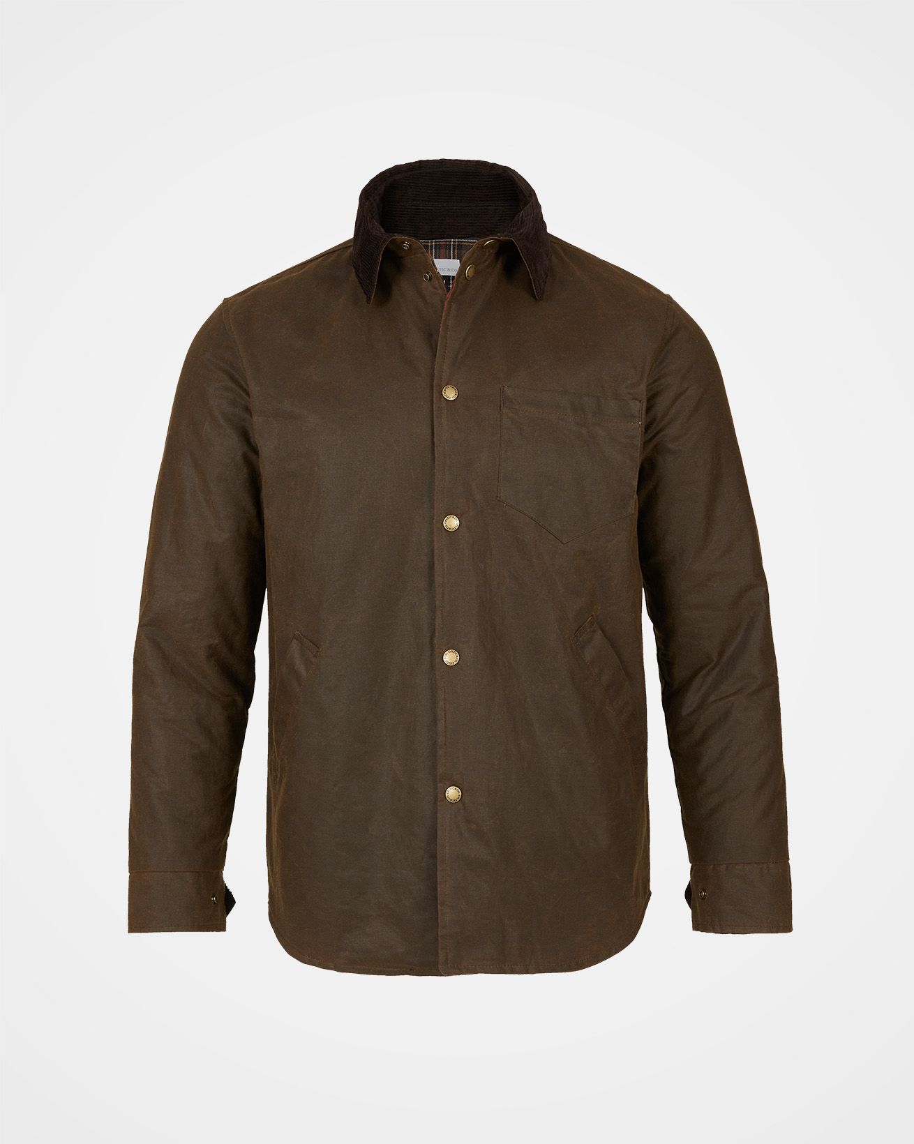 Mens Waxed Cotton Overshirt / Peat / Medium