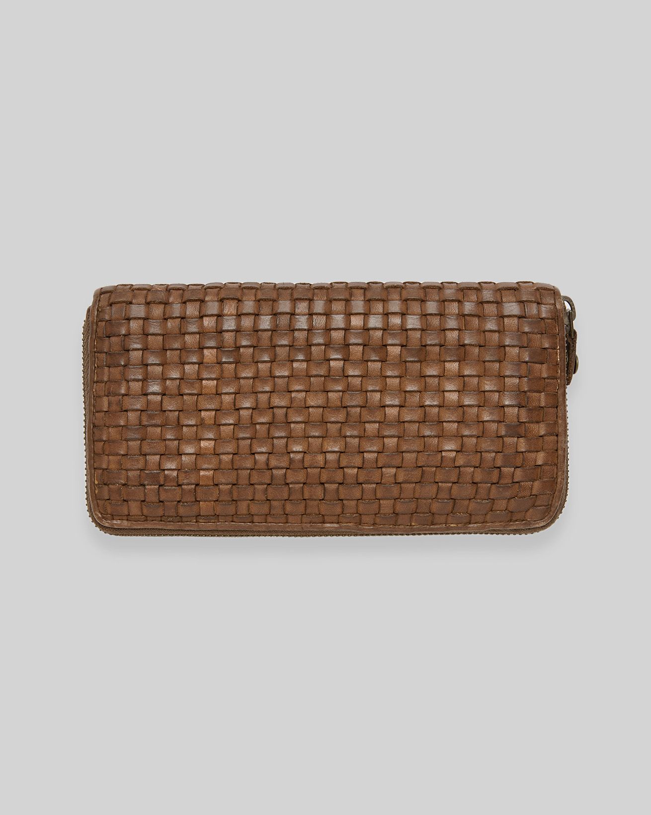 Woven Leather Matinee Purse