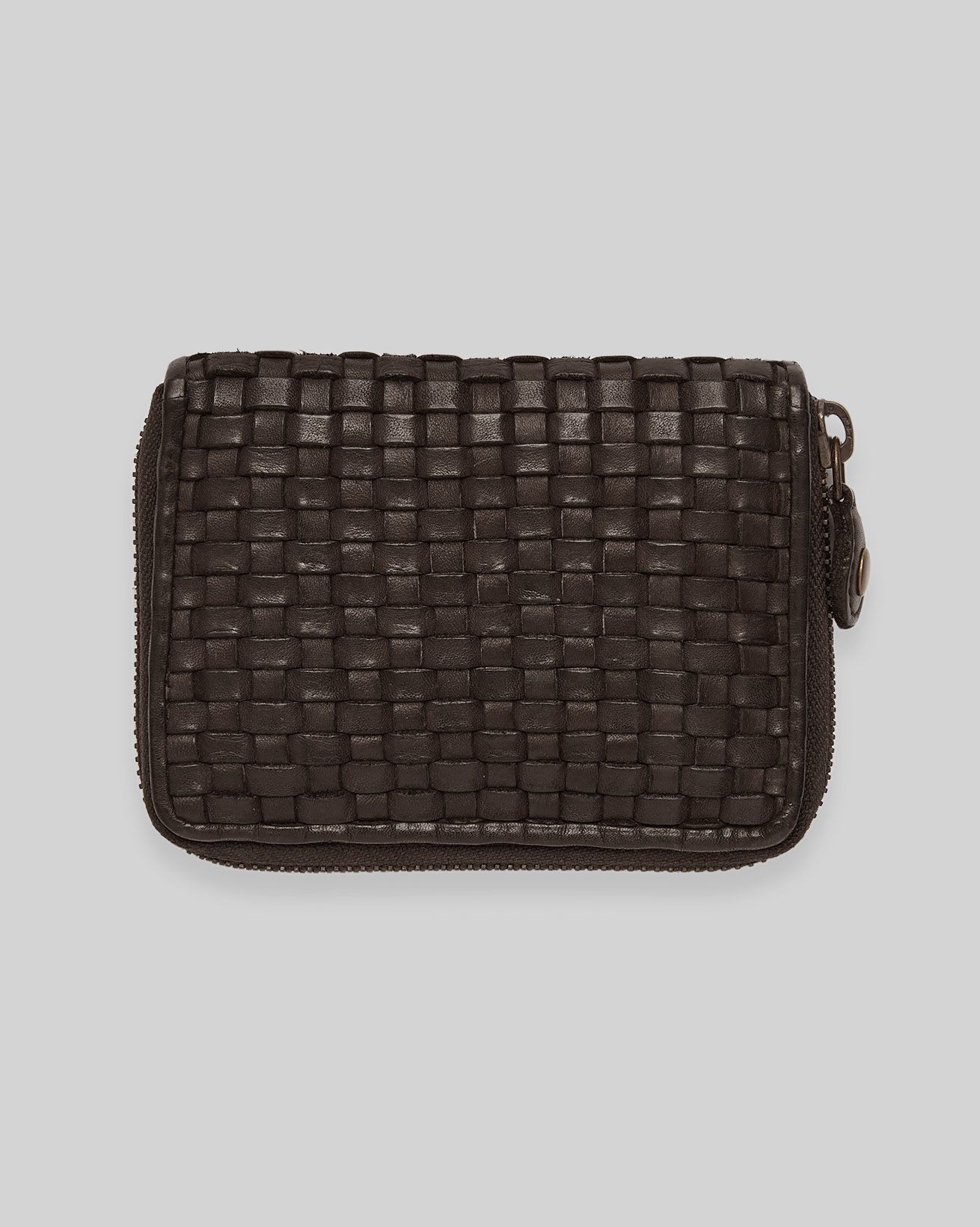 Woven Leather Small Purse