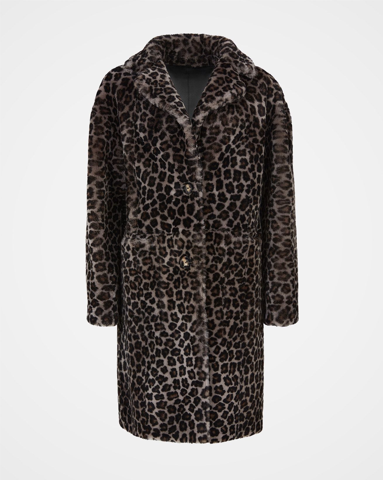 Reversible Printed Sheepskin Coat / Snow Leopard/ 18