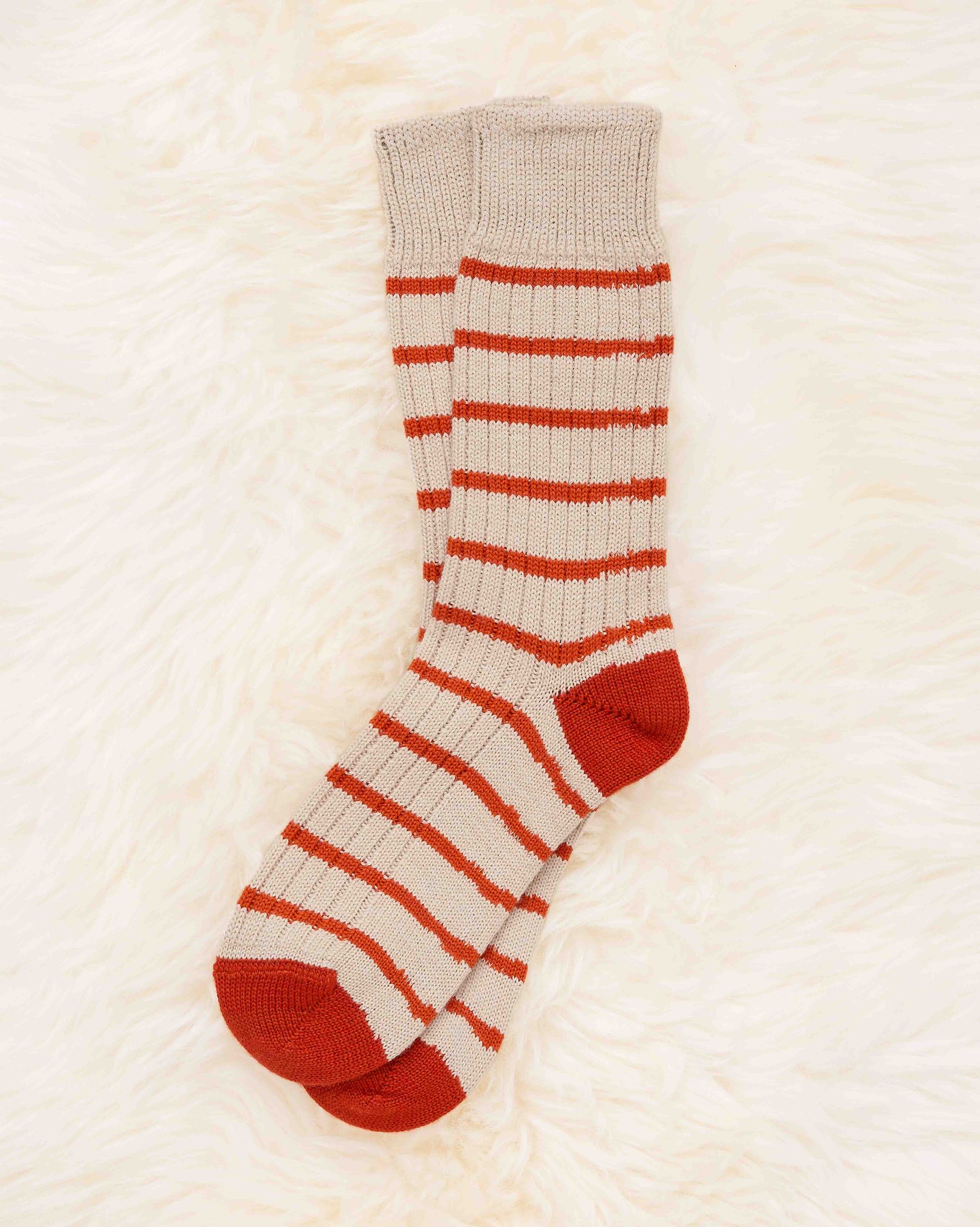 Ladies Merino Cotton Striped Sock