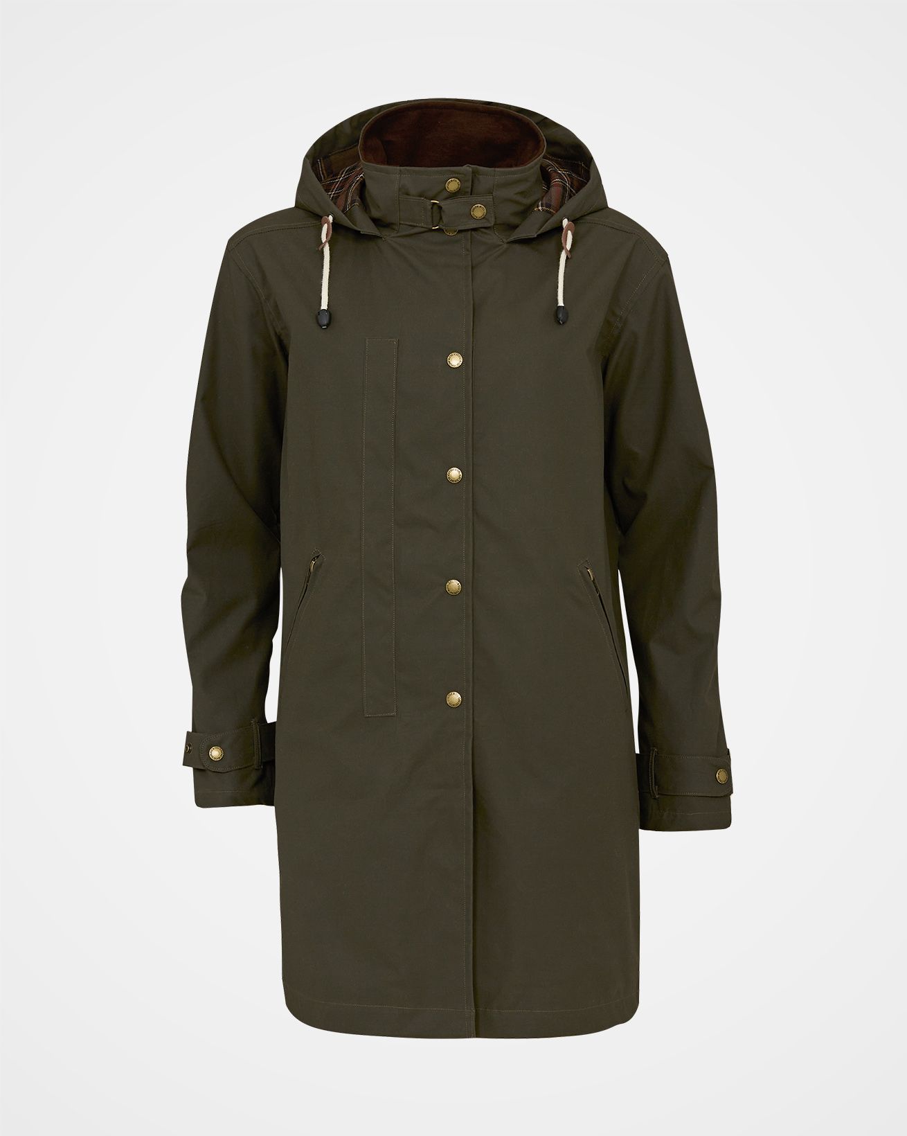 Easy Care Waxed Cotton Parka / Olive / 10