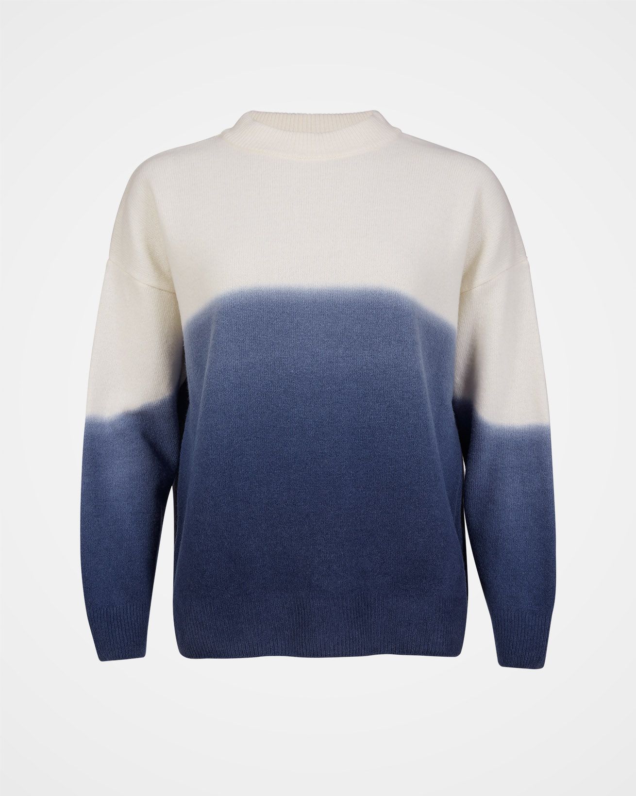 Felted Ombre Crew / Cobalt Ombre / S