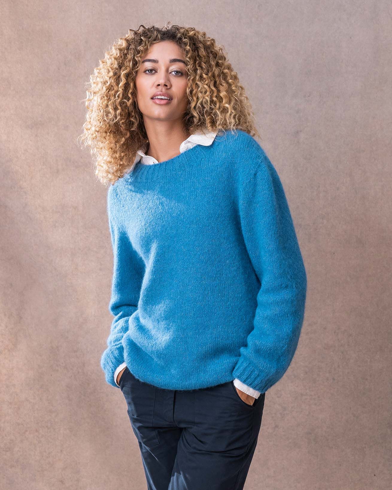 Alpaca Cotton Slouch Sweater