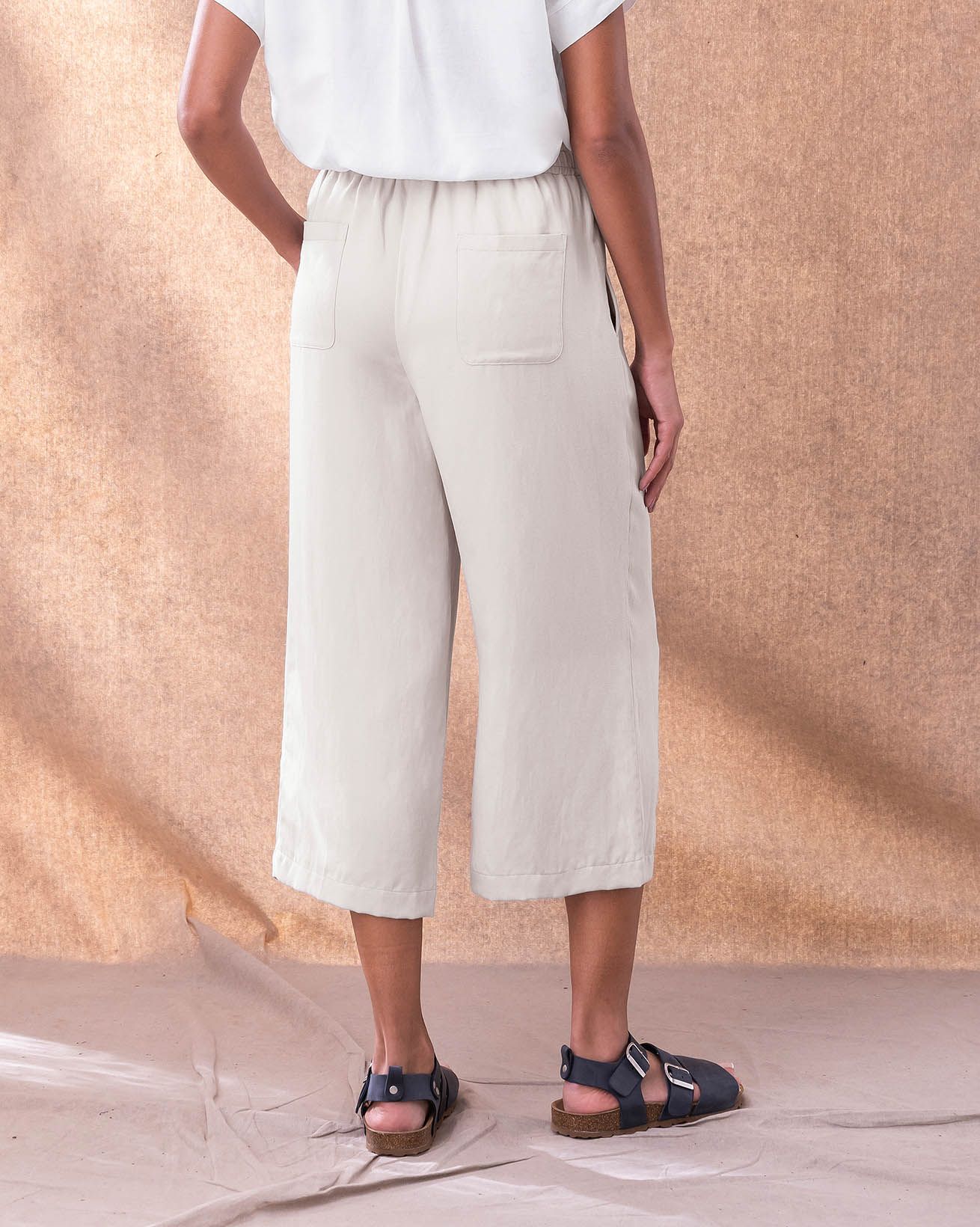 Lyocell/Linen Cropped Pants