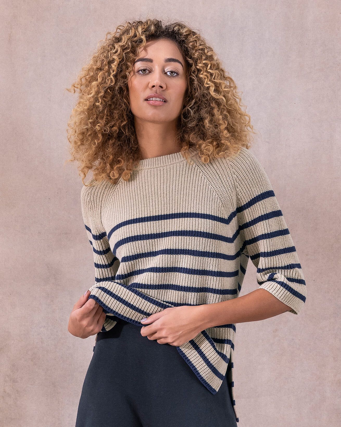 Pull manches mi-longues en maille