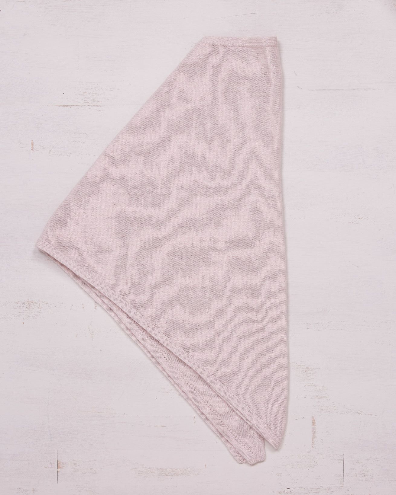 Cashmere Triangle Scarf / Dusky Pink / One Size