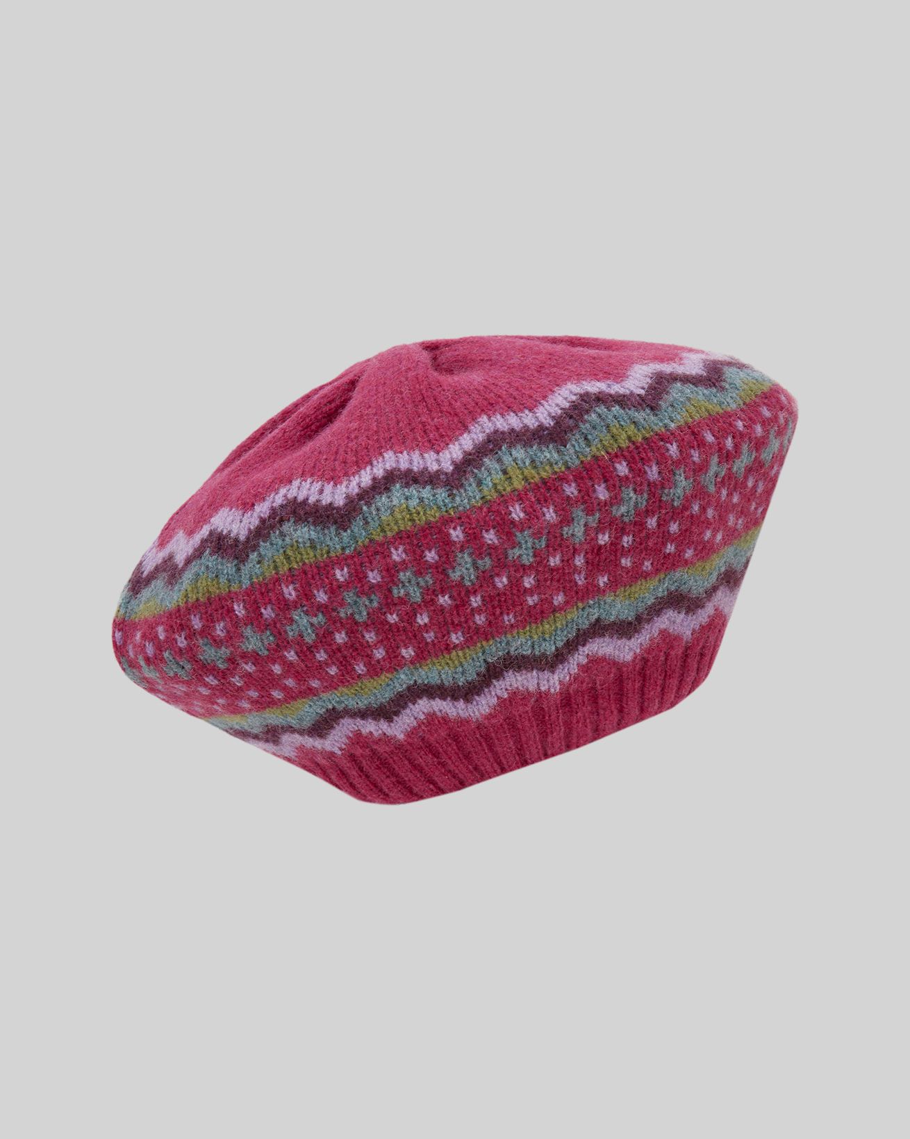 Zig Zag Fair Isle Beret