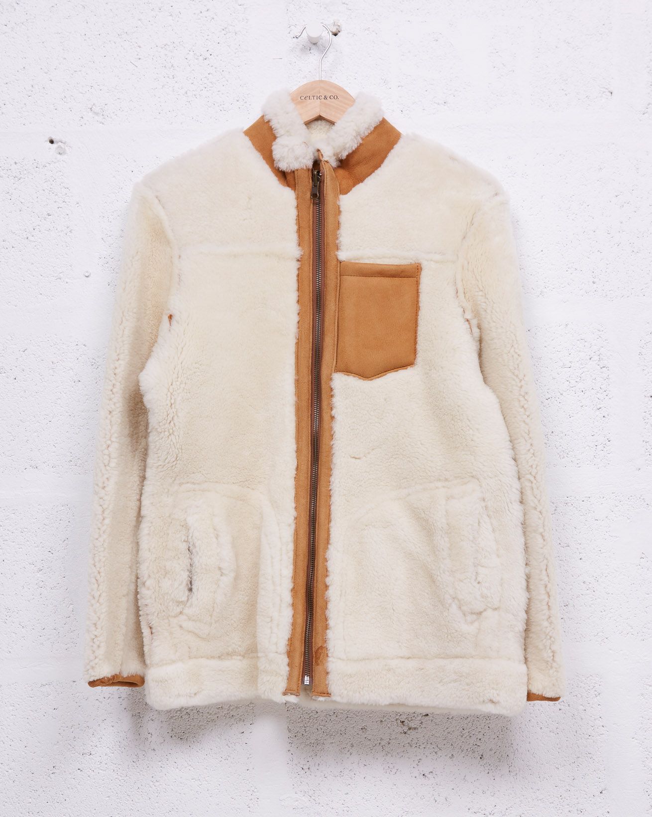 Reversible Contrast Pocket Jacket / Whiskey, Cream / S   
