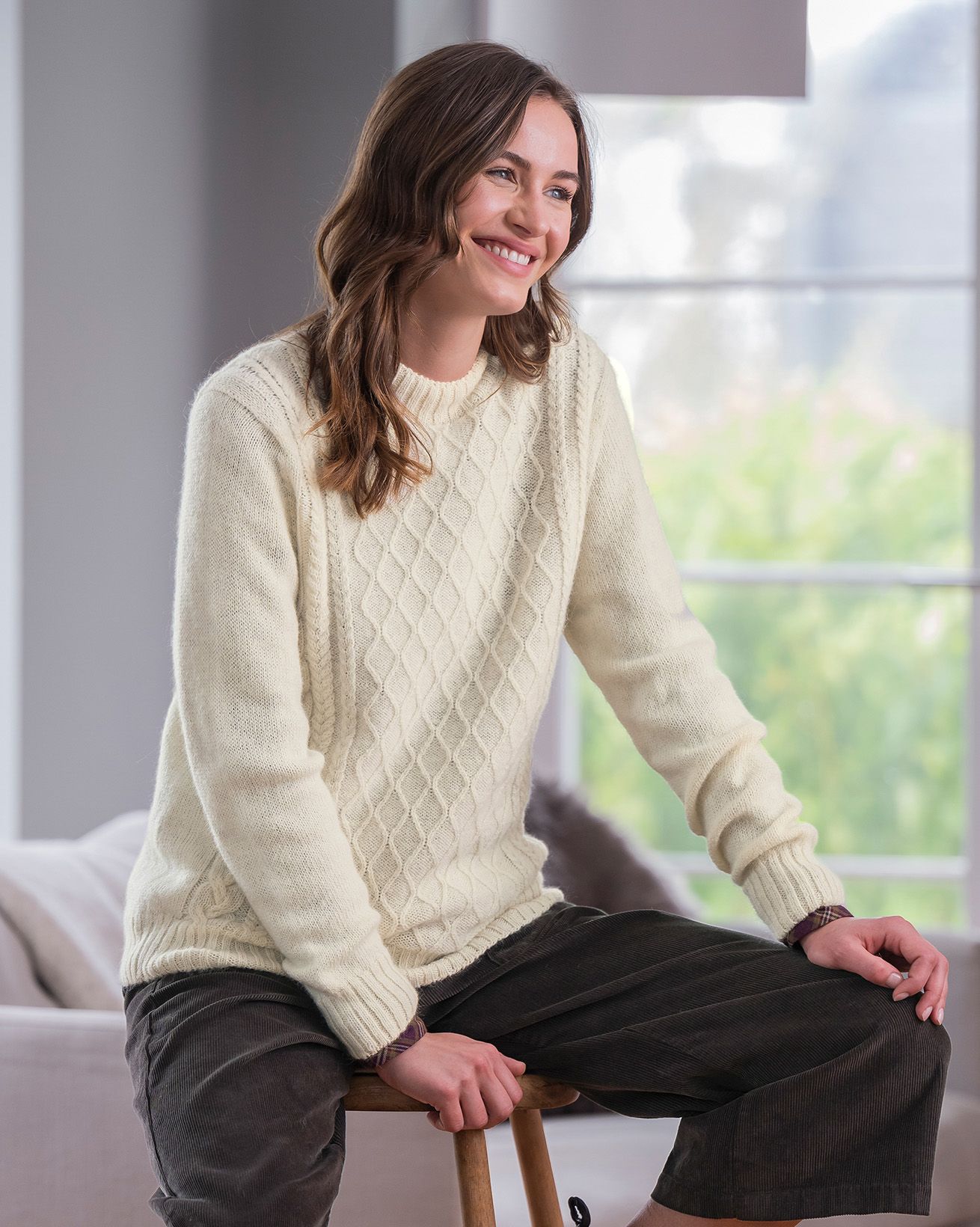 Alpaca Merino Cable Sweater