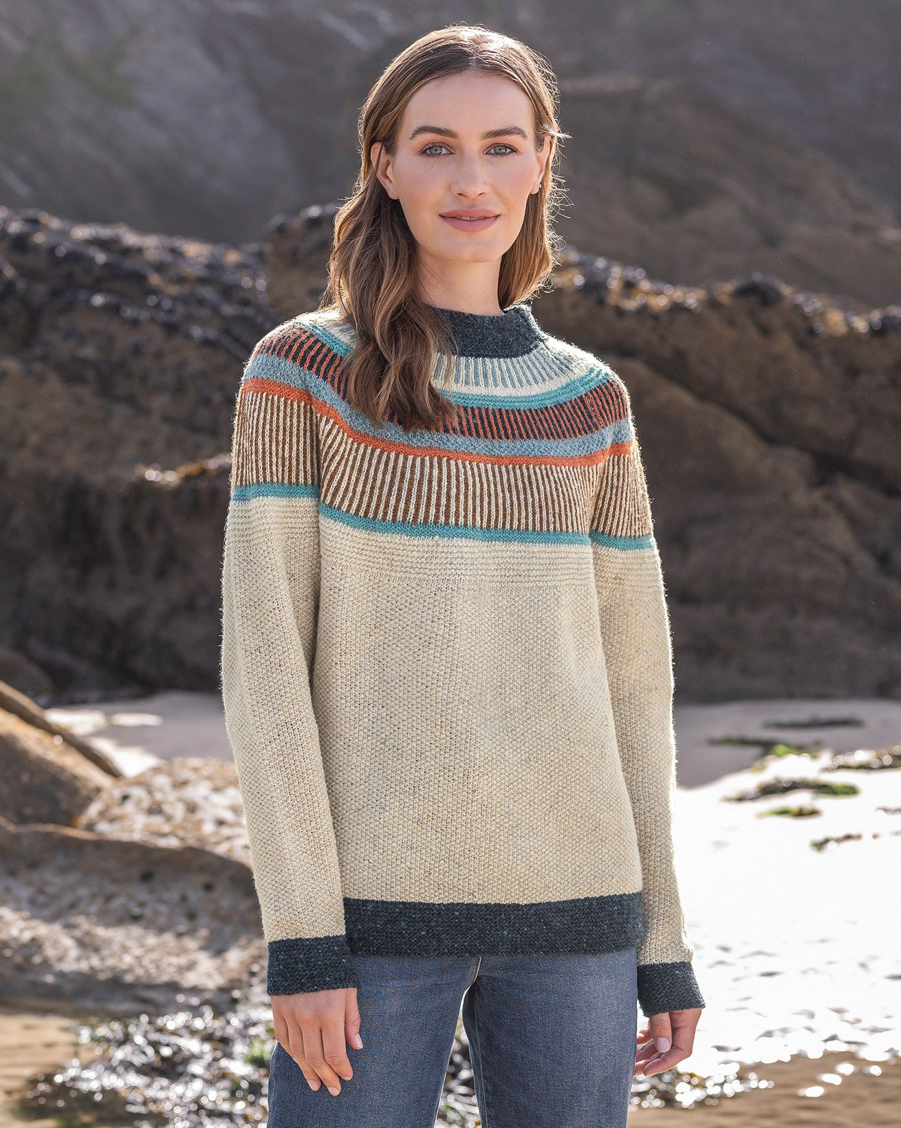 Statement-Pullover aus Donegal-Wolle