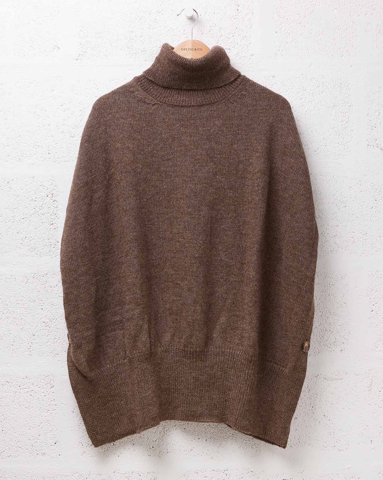 Alpaca Organic Wool Tabard Vest / Undyed Brown / Xl