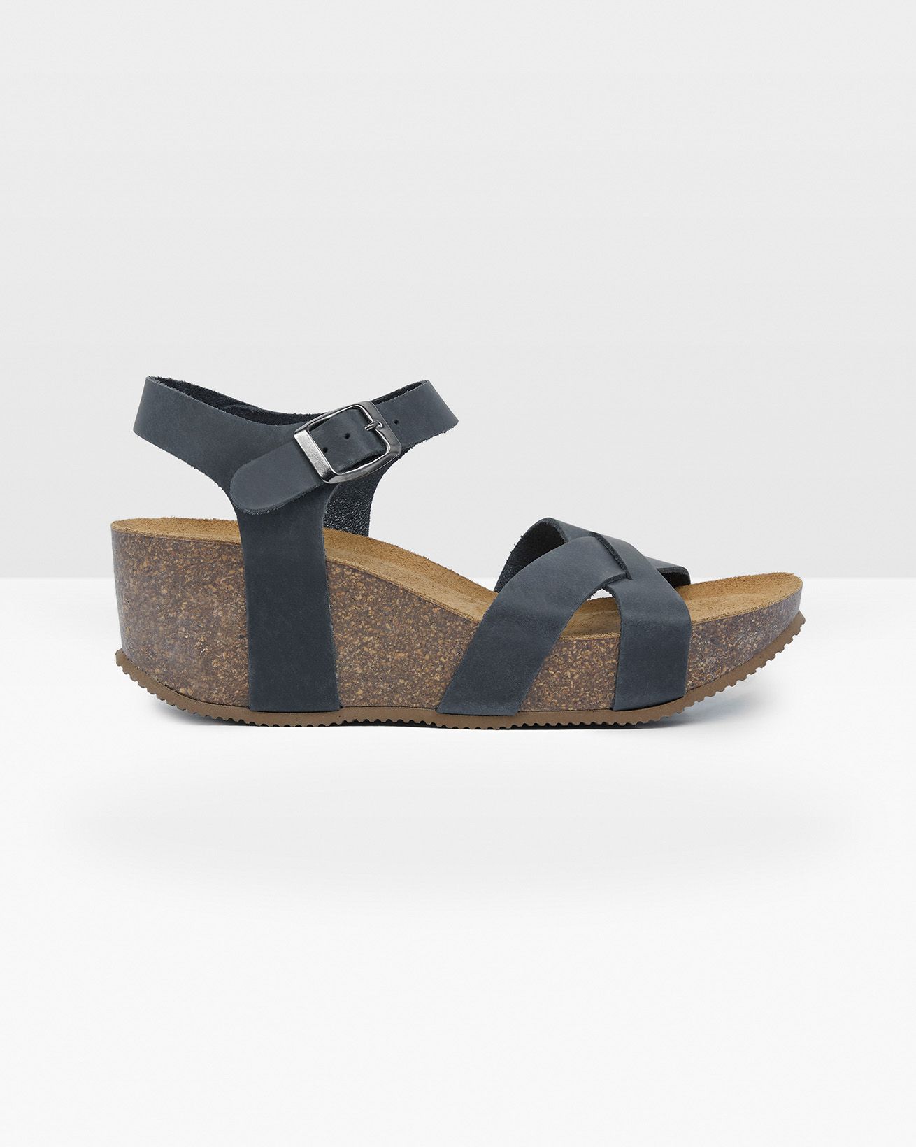 Crossover Wedge Sandals