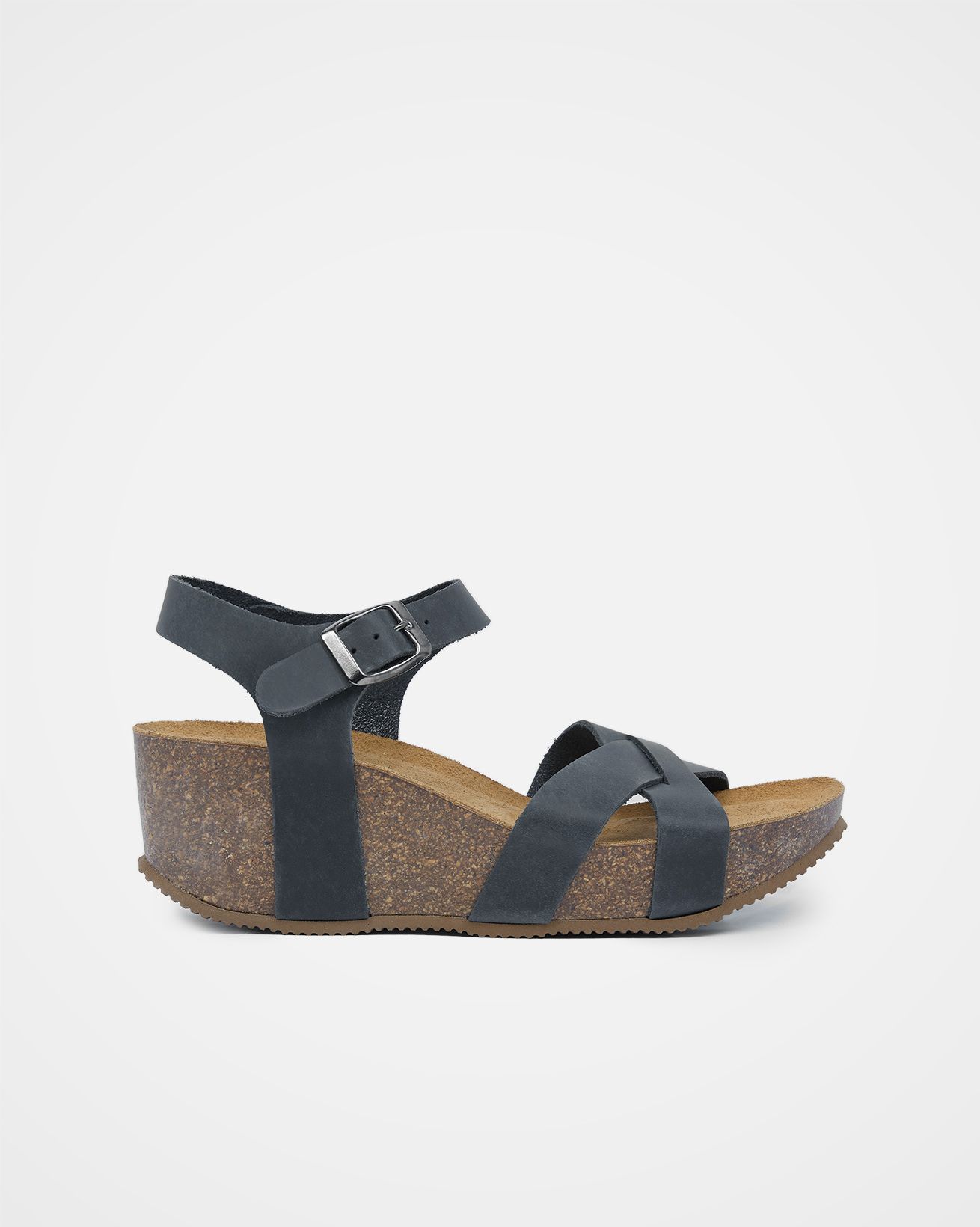 Crossover Wedge Sandals