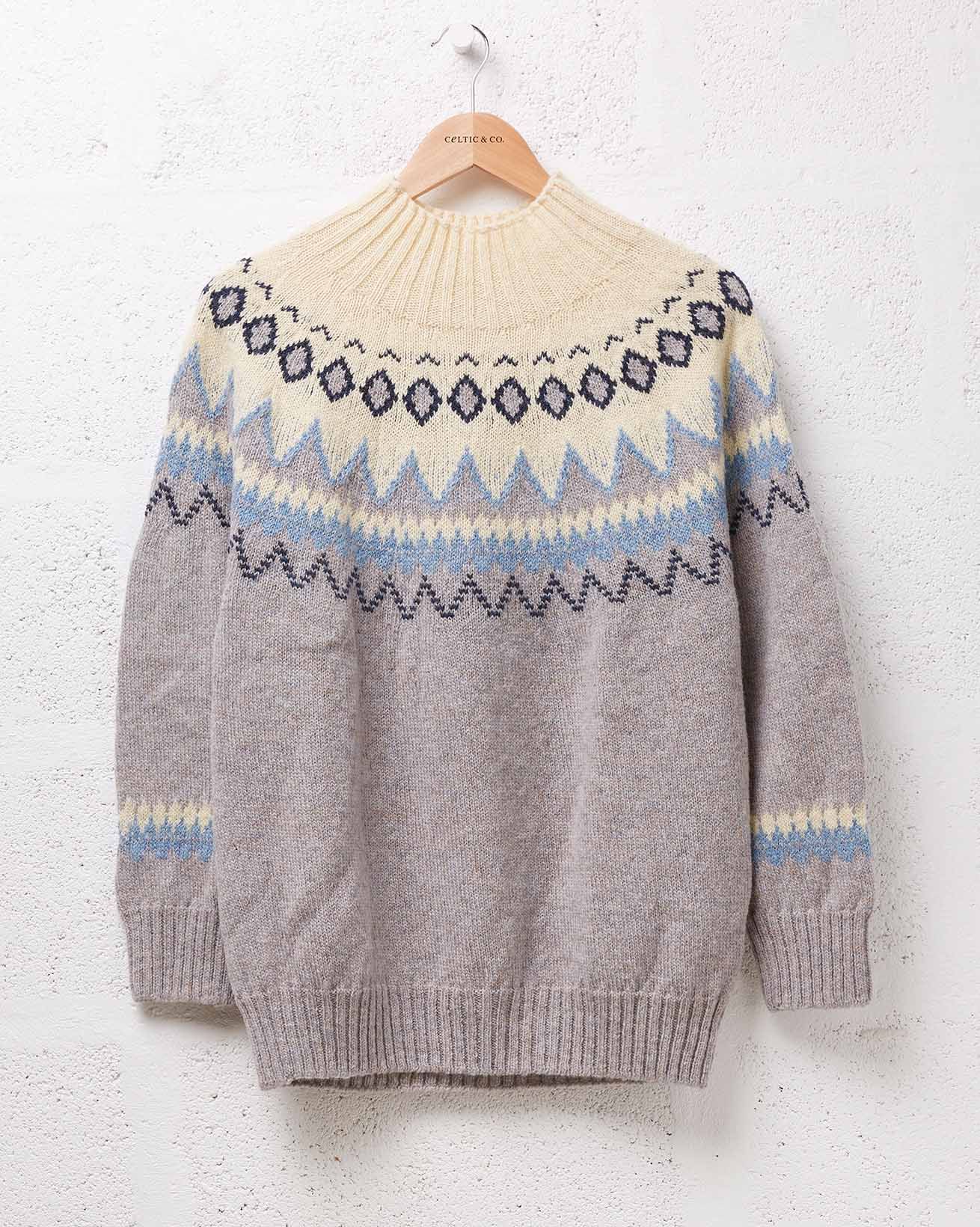 Diamond Fair Isle Jumper/ Peony / L