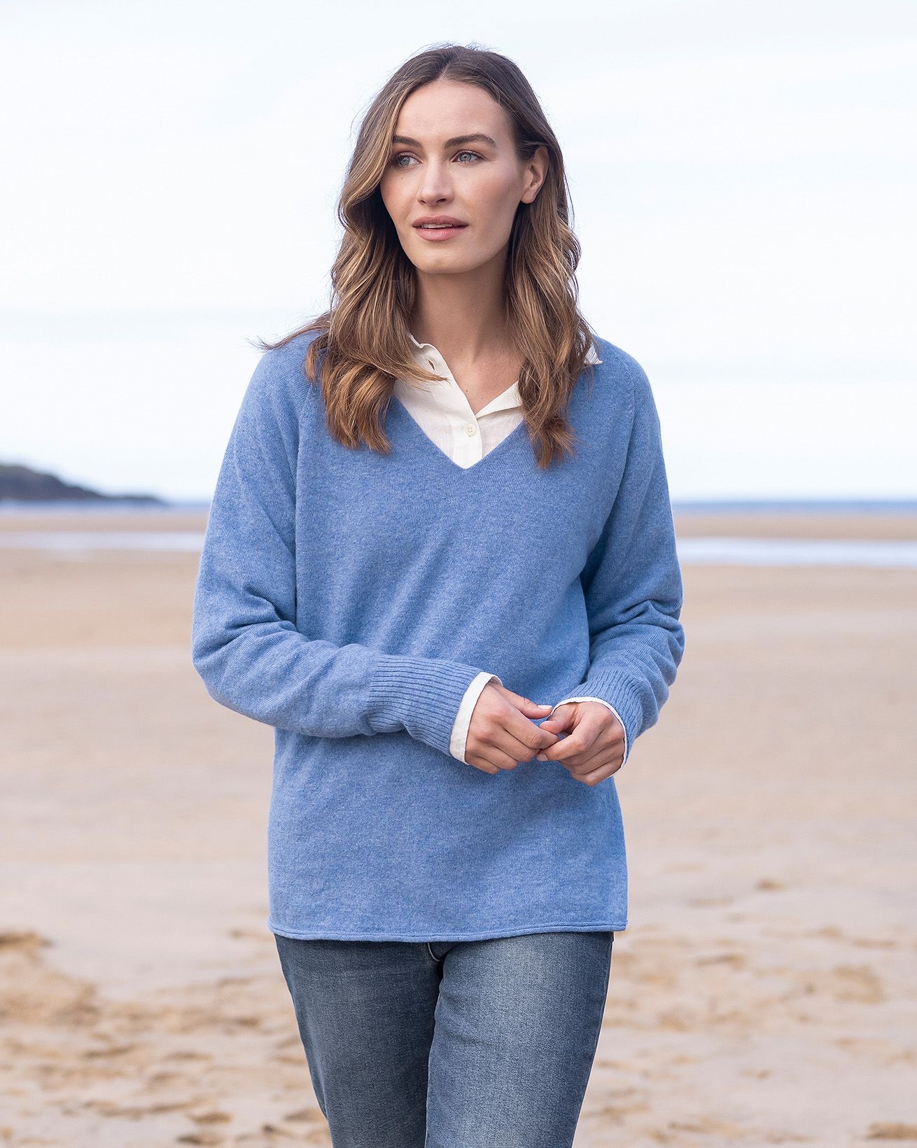 Geelong Slouch V Neck Sweater
