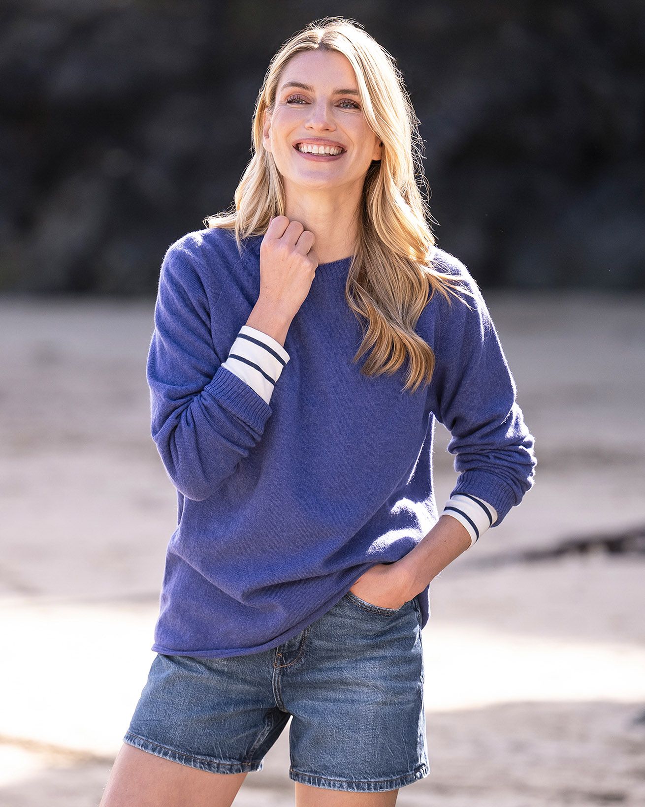 Pull Ample Col Rond En Laine Geelong
