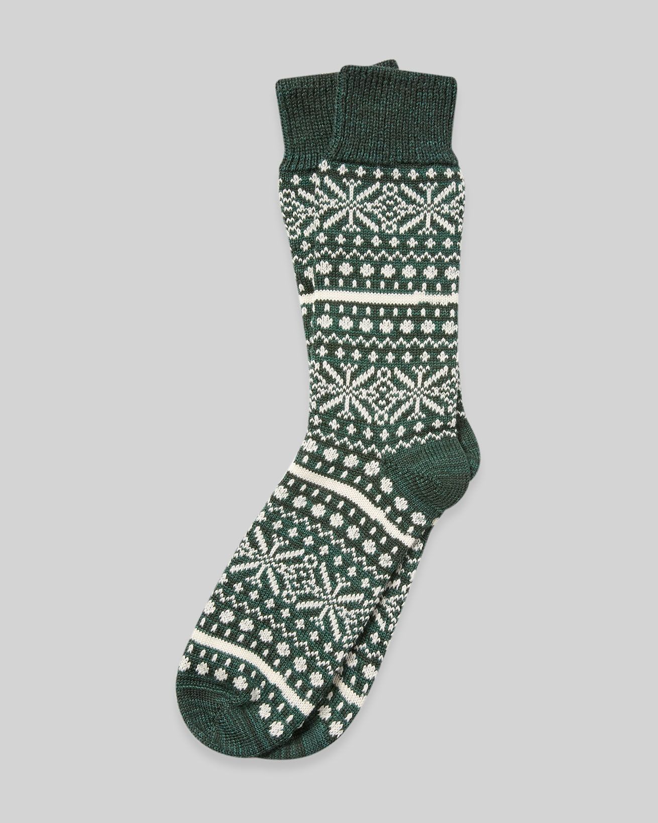 Herren Merino-Baumwollsocke mit Fair-Isle Muster