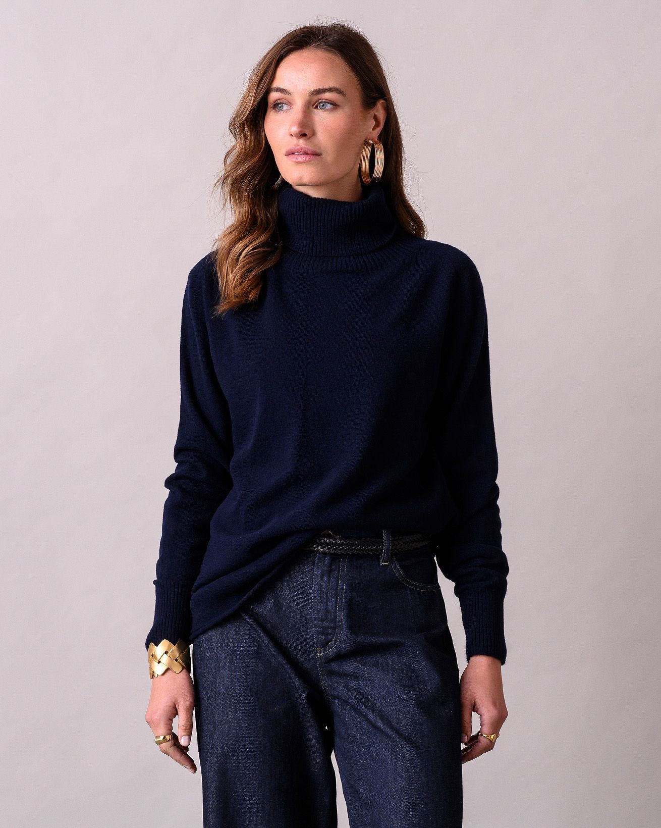 Supersoft Slouch Roll Neck Jumper