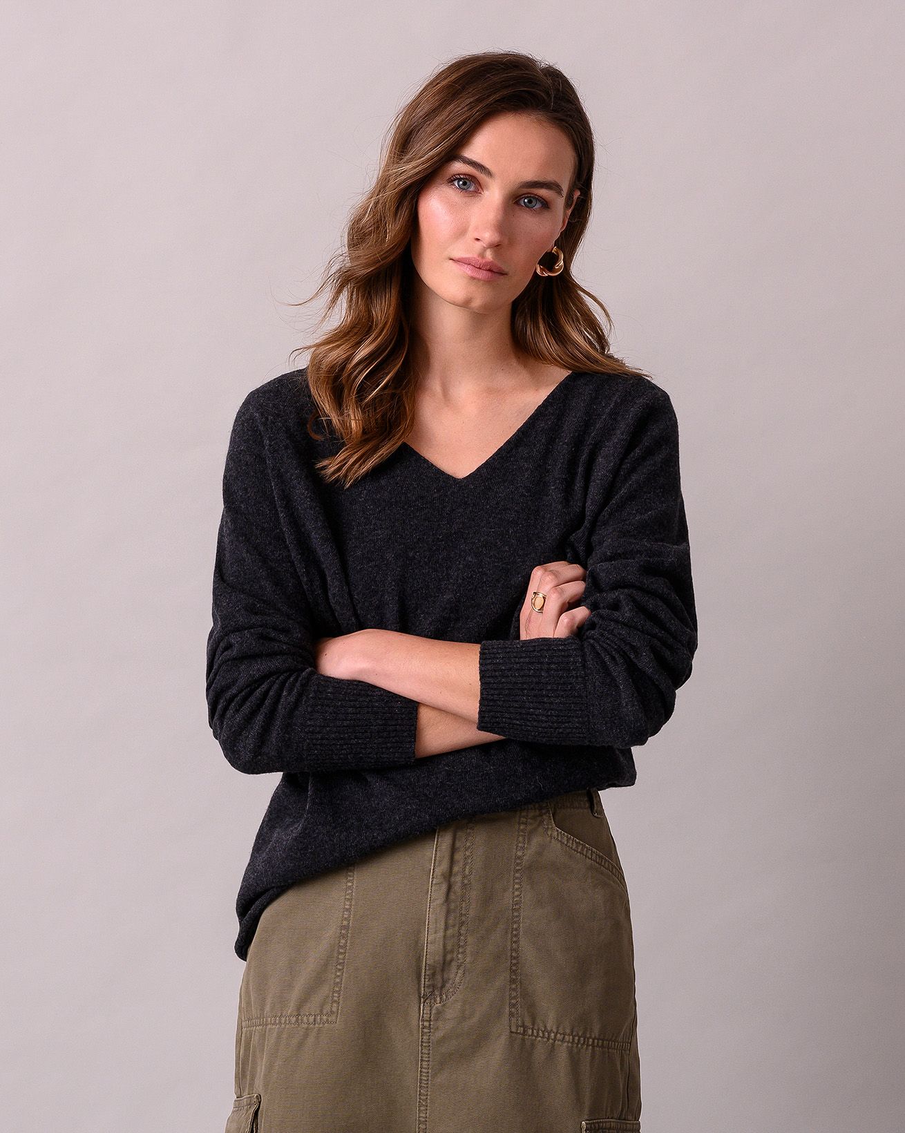 Supersoft Slouch V Neck Sweater