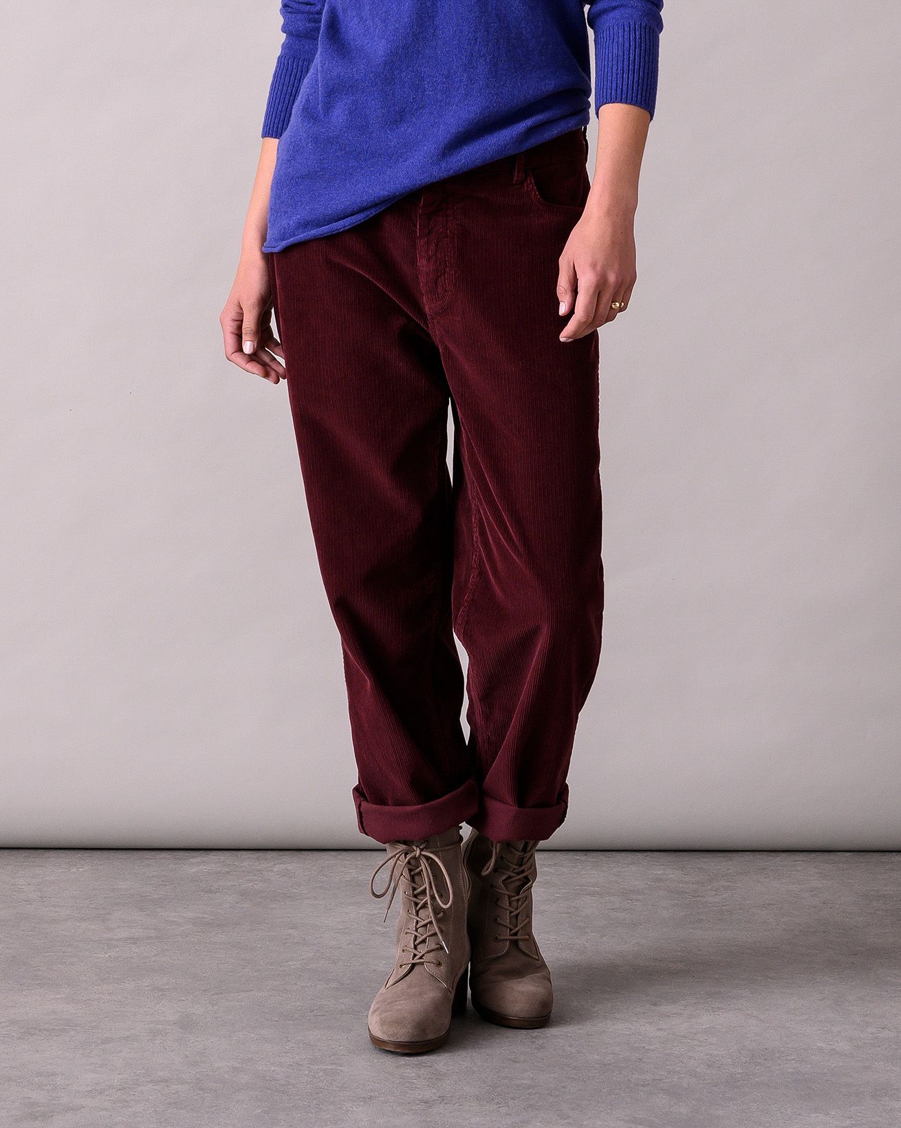 Corduroy Barrel Leg Trouser