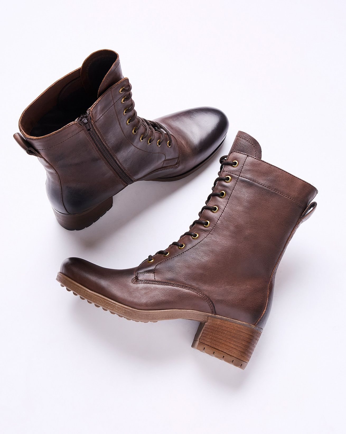 Block Heel Derby Boots