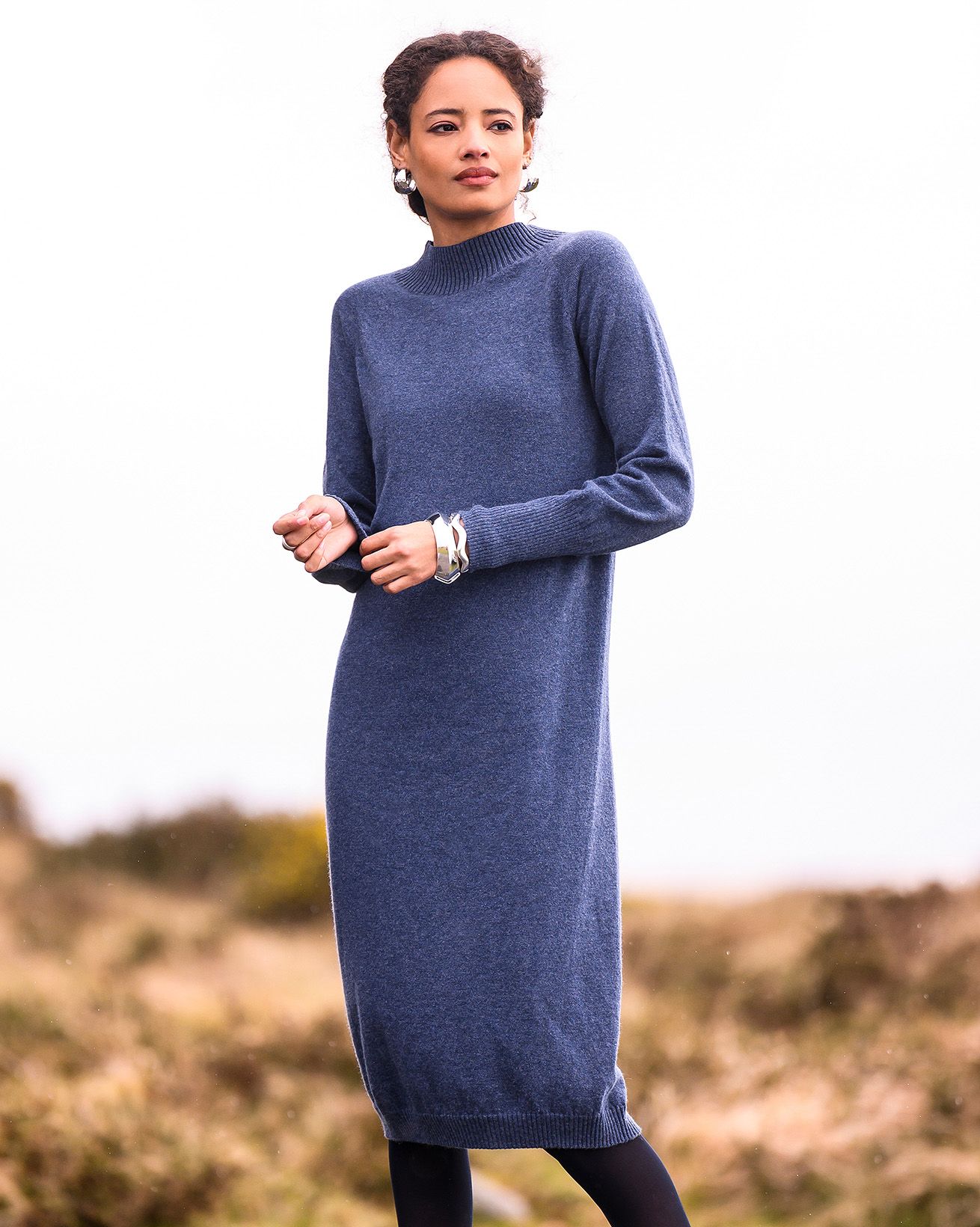 Supersoft Grown On Neck Midi Dress