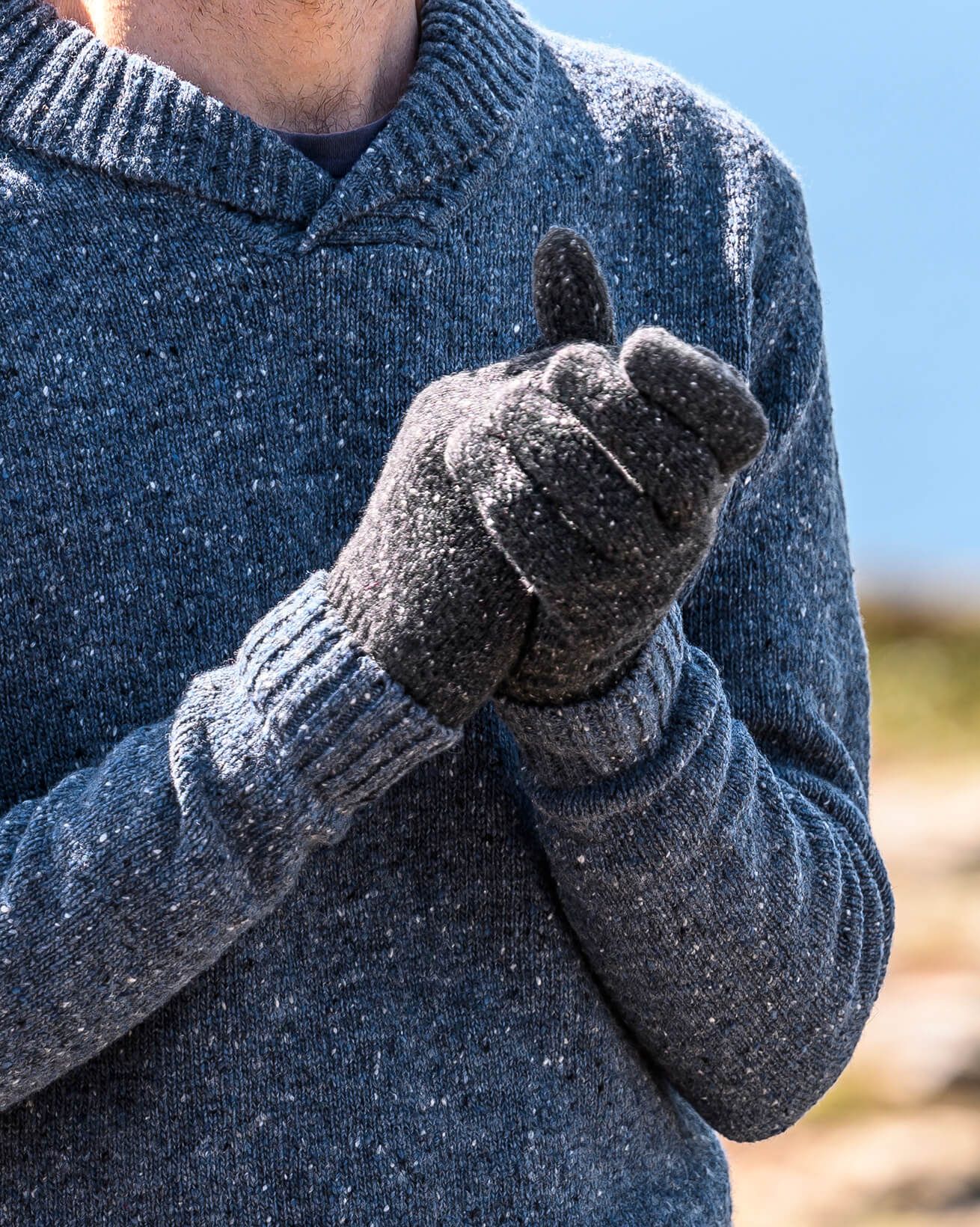 Recycled Cashmere Blend Gloves 