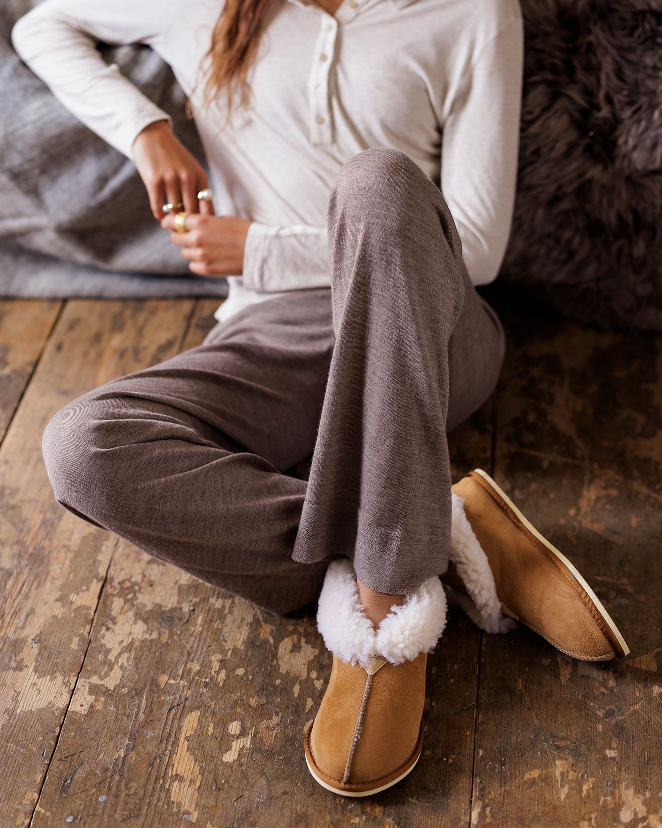 Wide Leg Merino Lounge Pants