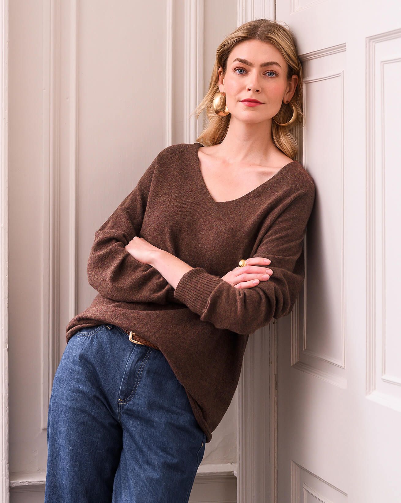 Supersoft Slouch V Neck Sweater