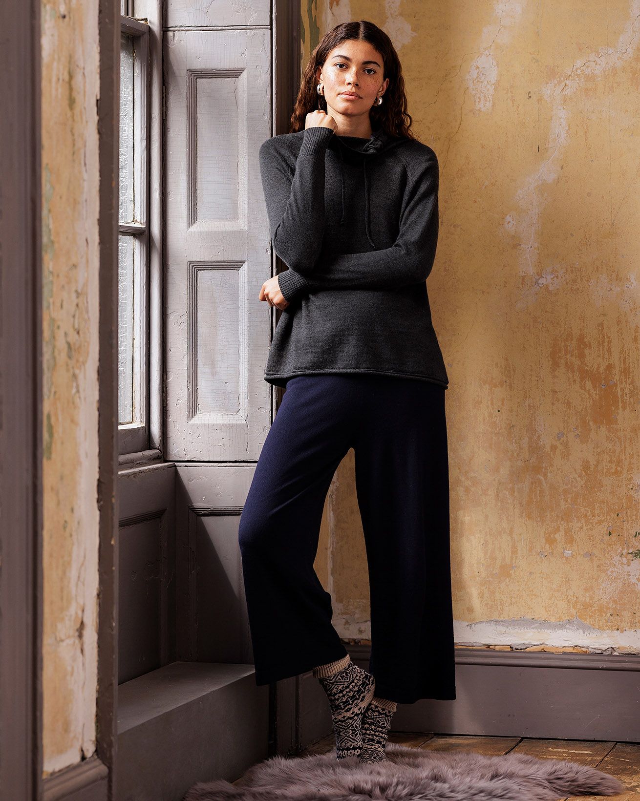 Wide Leg Merino Lounge Pants