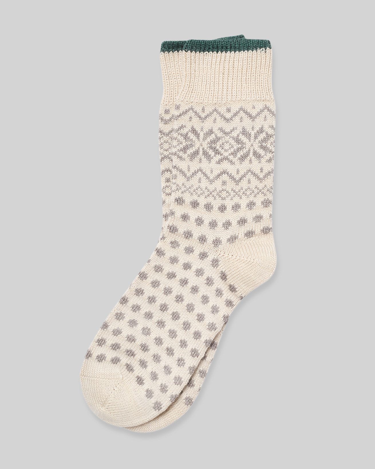 Chaussettes Fair Isle à pois en mélange de mérinos